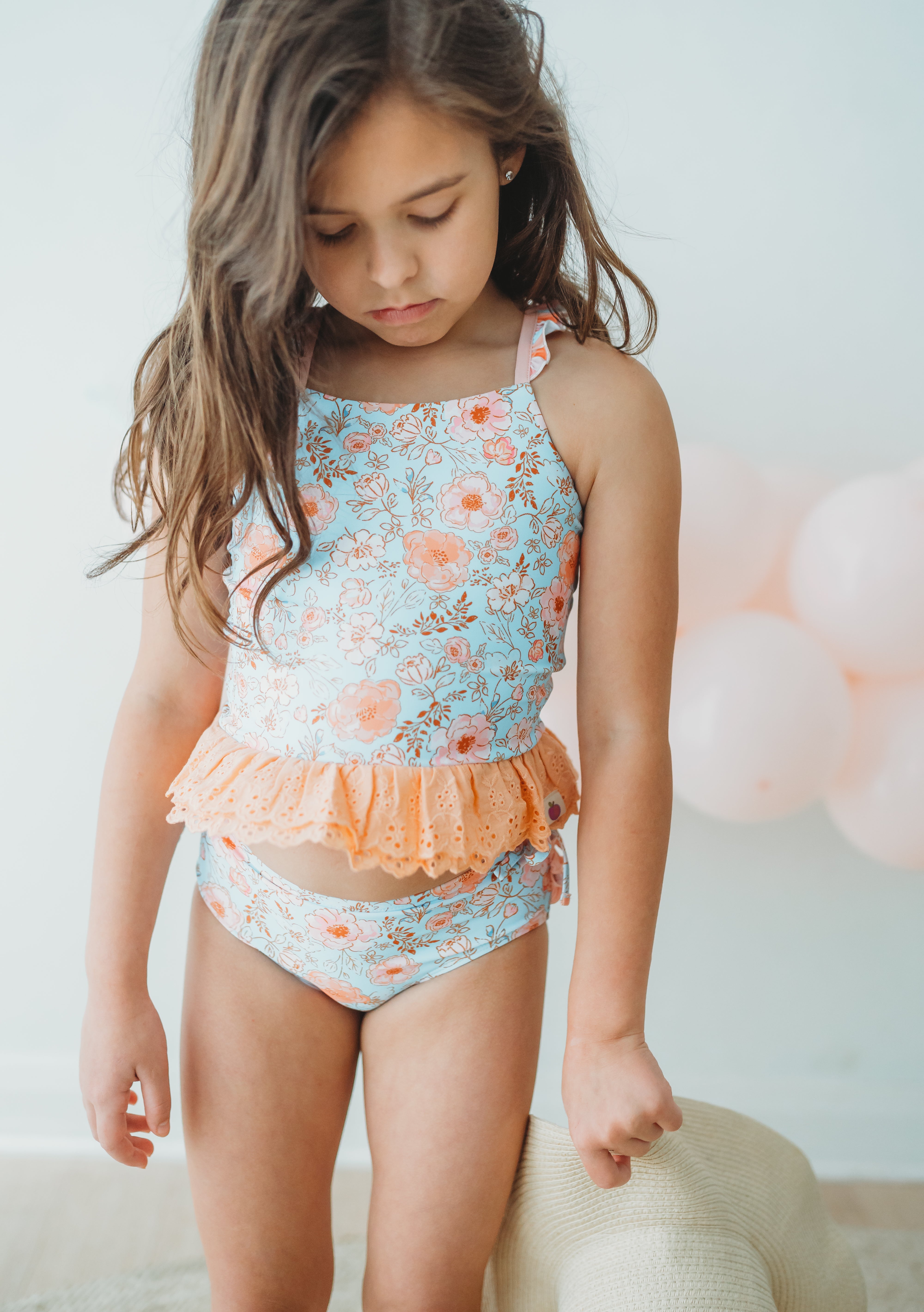 Selah Tankini Swimsuit - Tangerine Tides