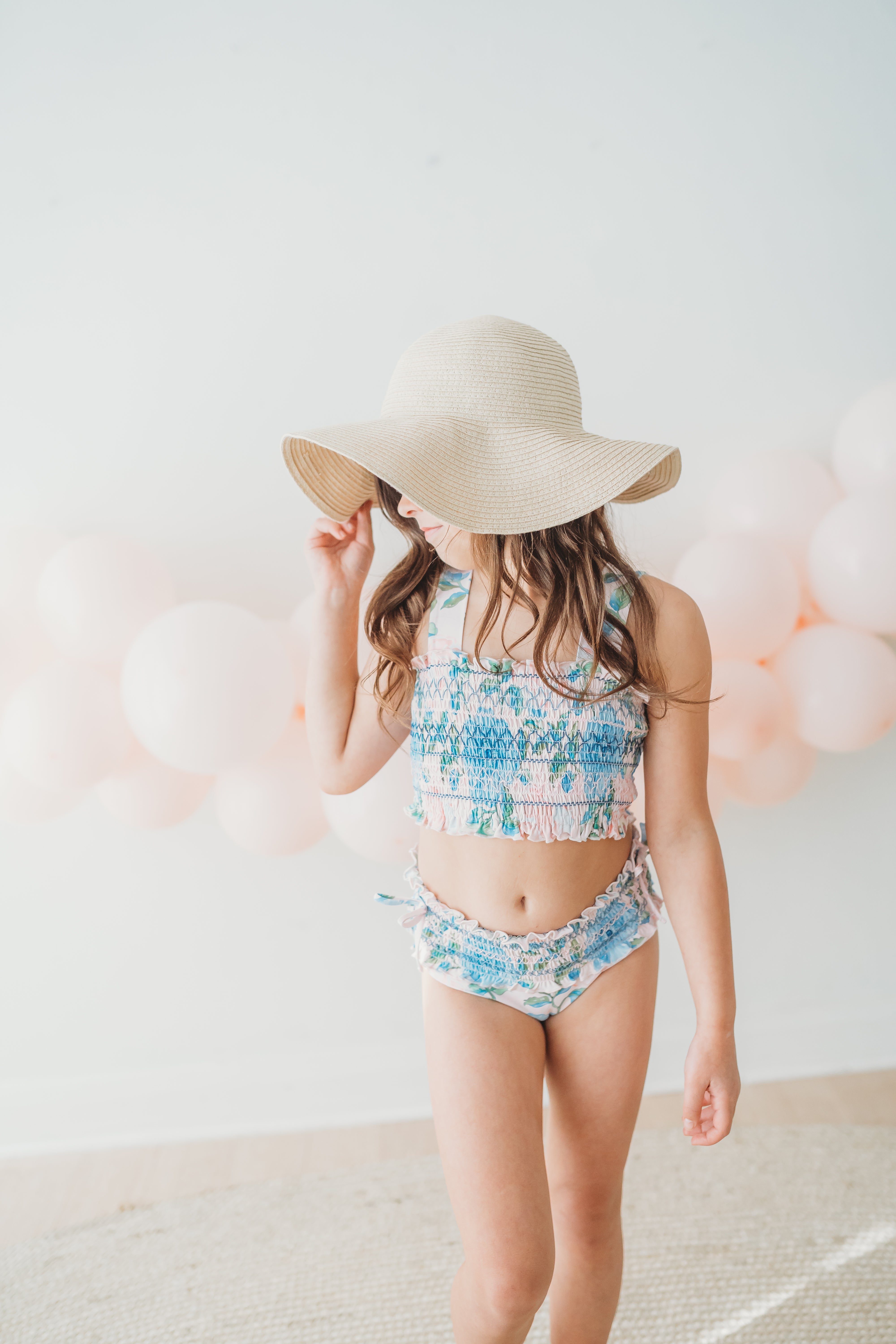 Waverly Shirred Swimsuit - Blush & Bloom (Pre-Order)