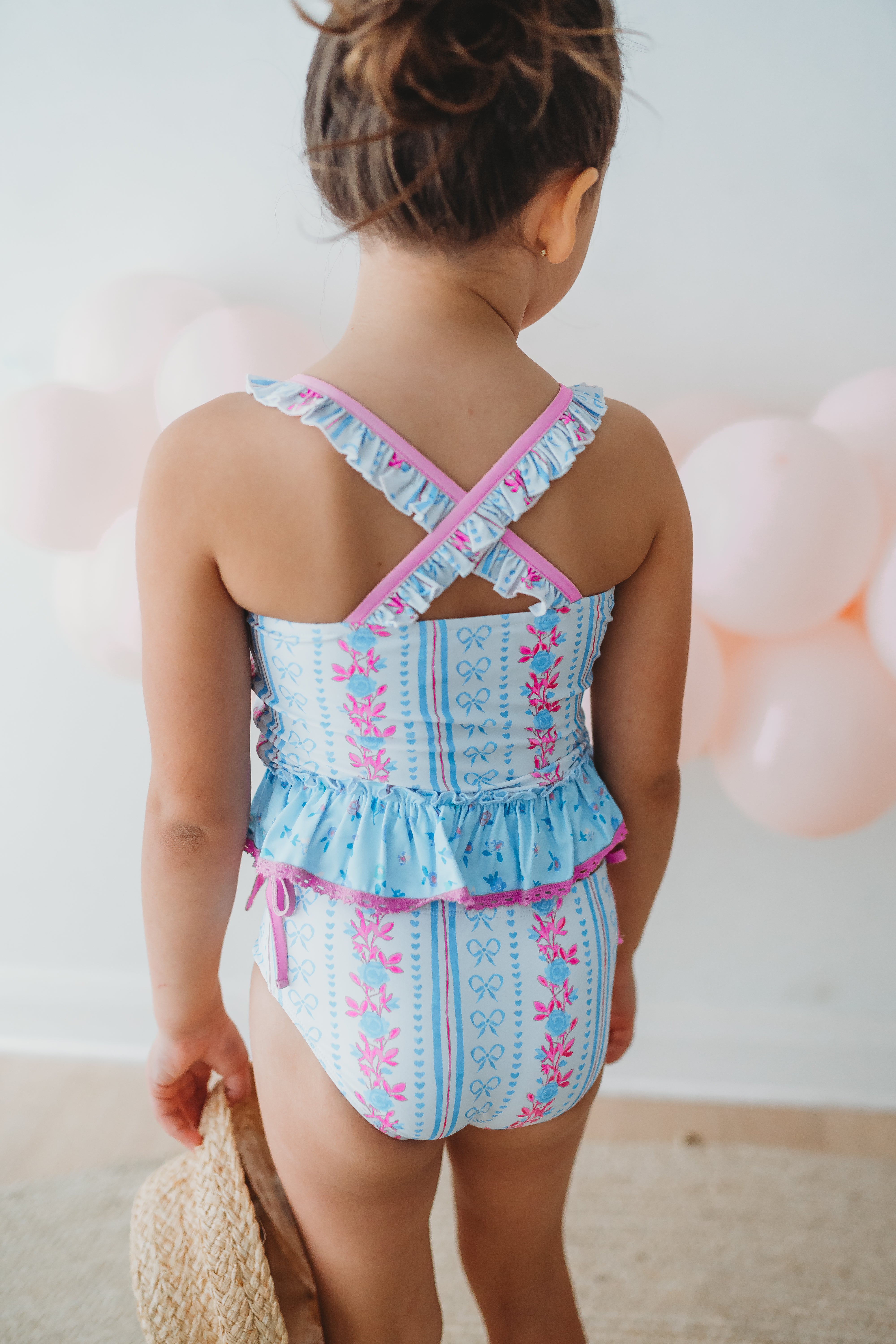 Selah Tankini Swimsuit - Rosé Ribbon Luxe
