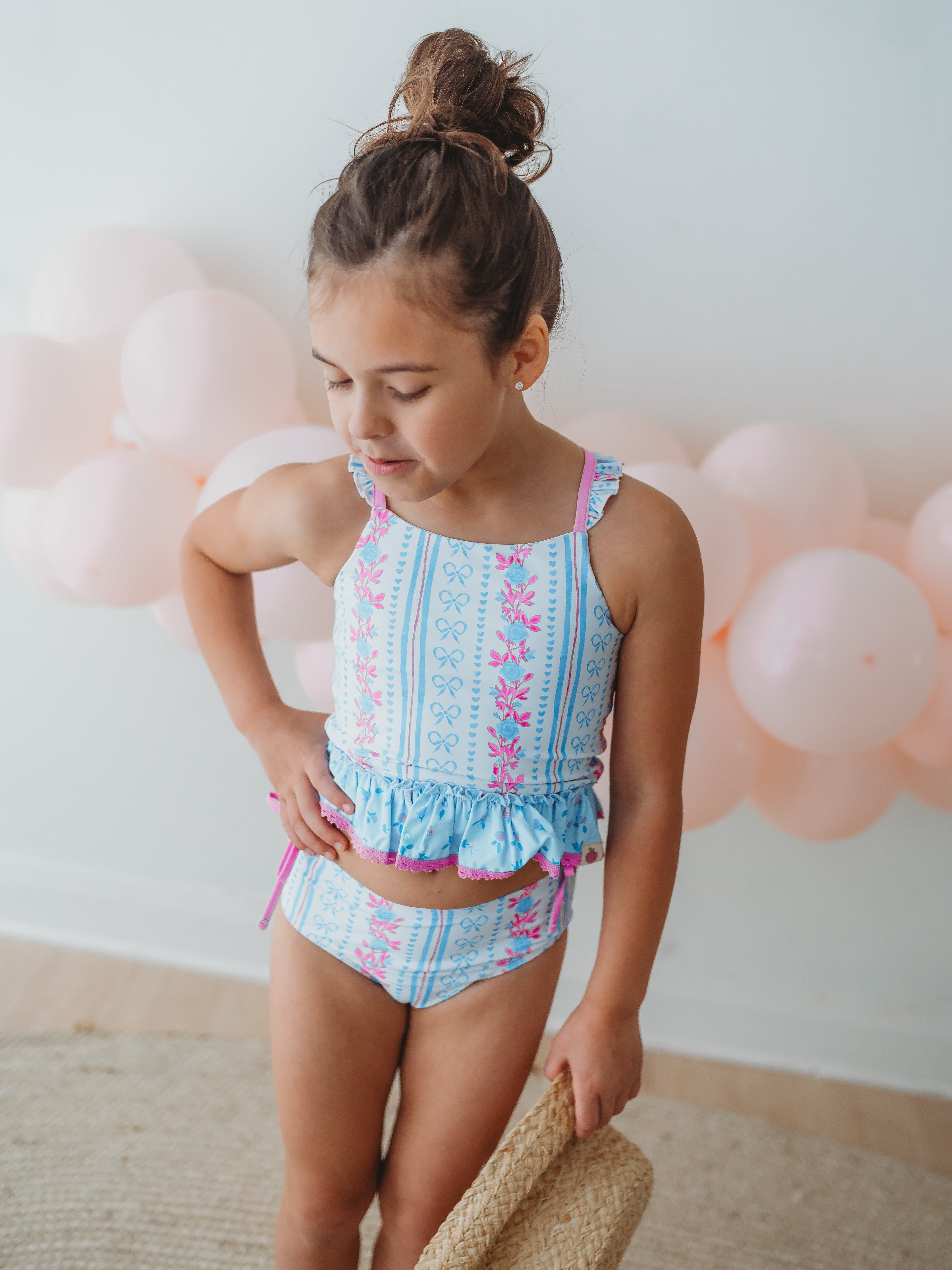 Selah Tankini Swimsuit - Rosé Ribbon Luxe
