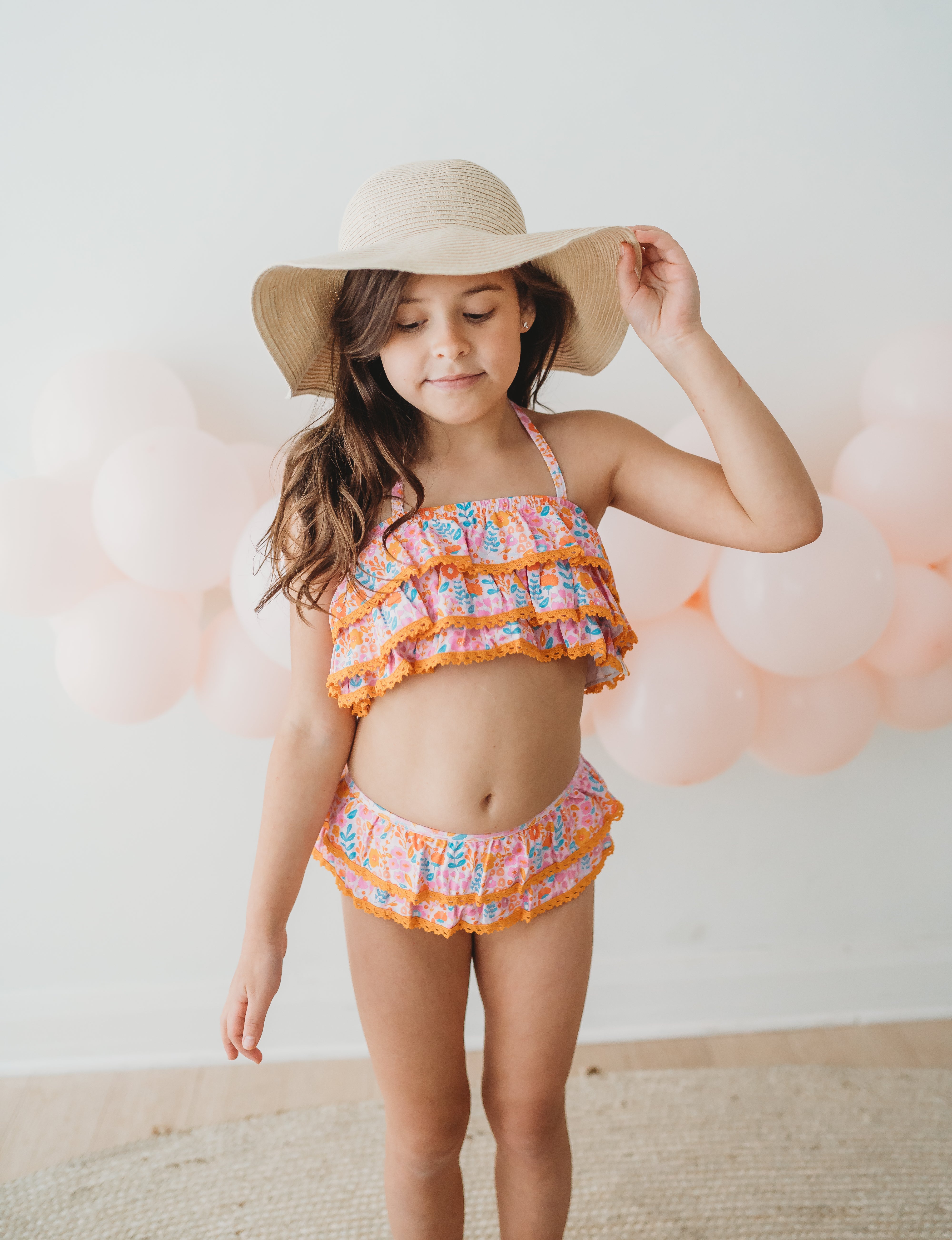 Frankie Swimsuit - Pink Papaya Parade