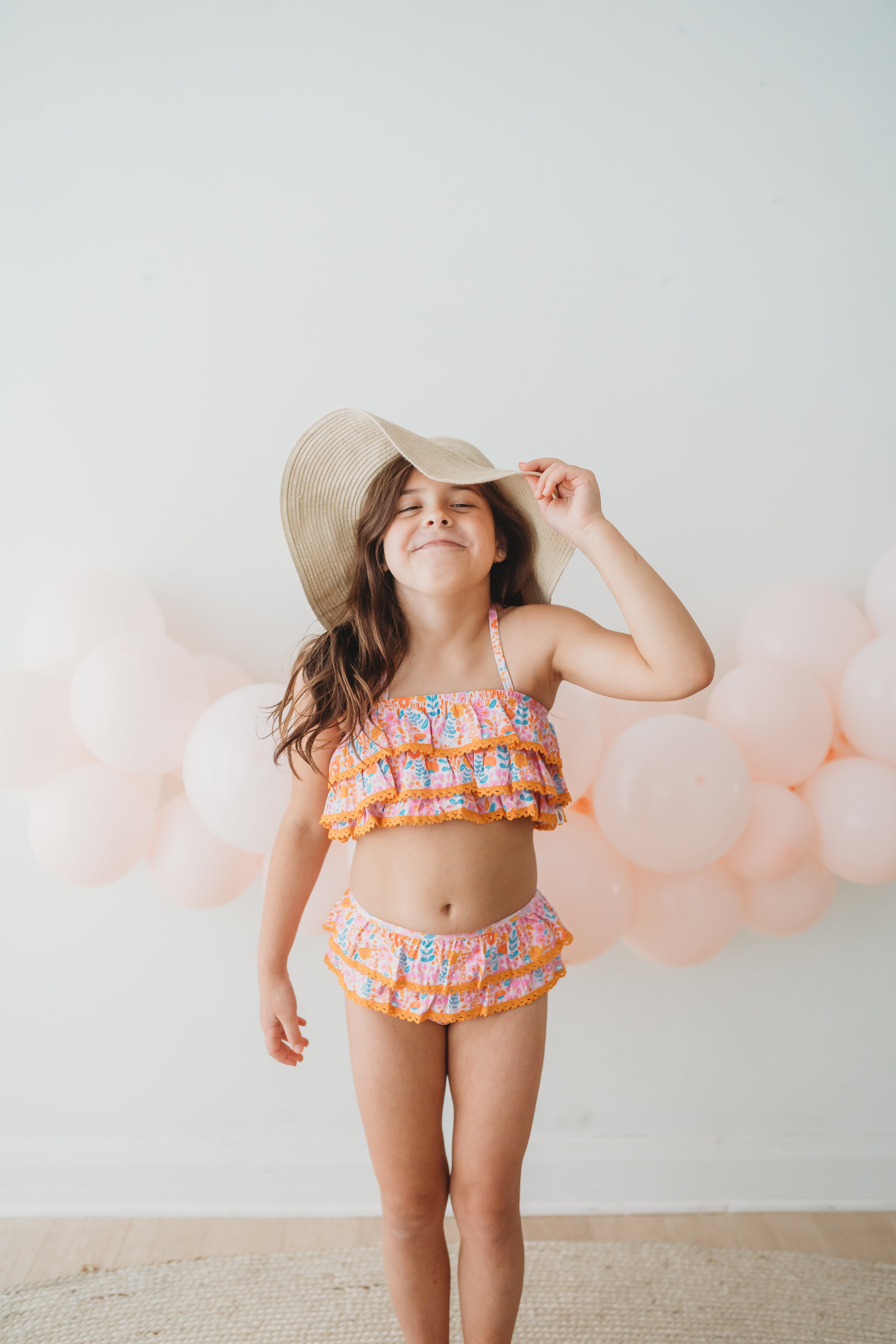 Frankie Swimsuit - Pink Papaya Parade