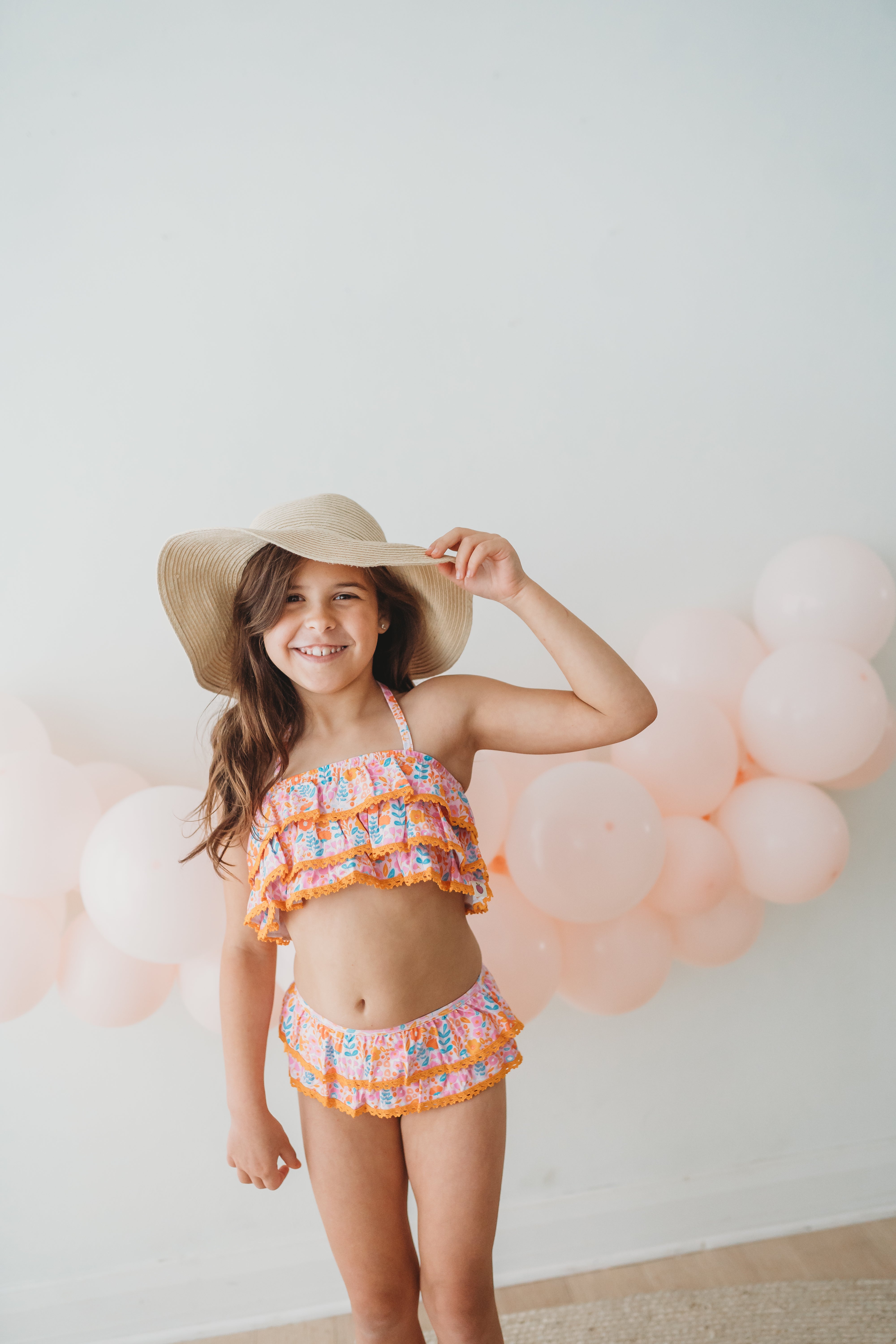 Frankie Swimsuit - Pink Papaya Parade
