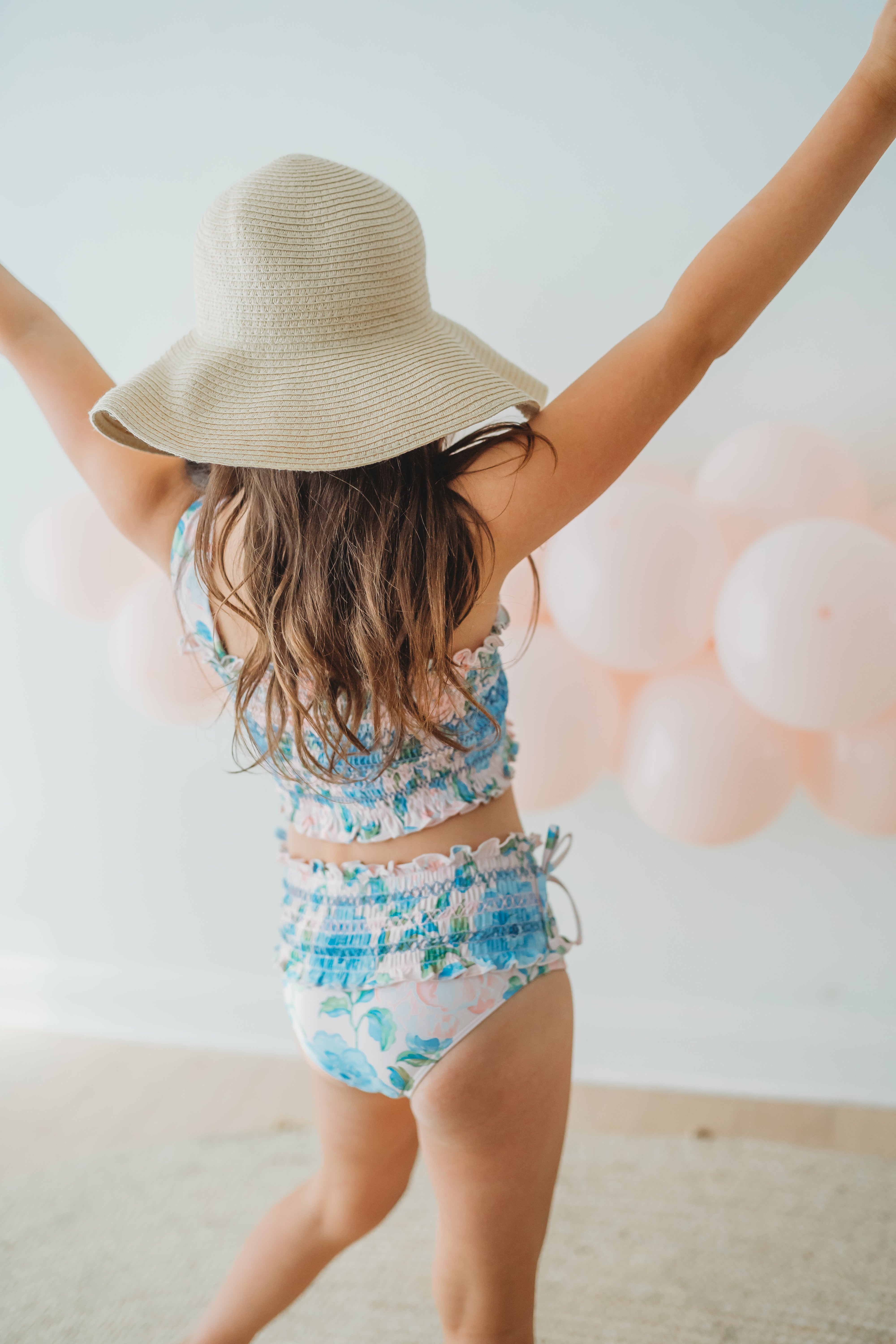 Waverly Shirred Swimsuit - Blush & Bloom (Pre-Order)