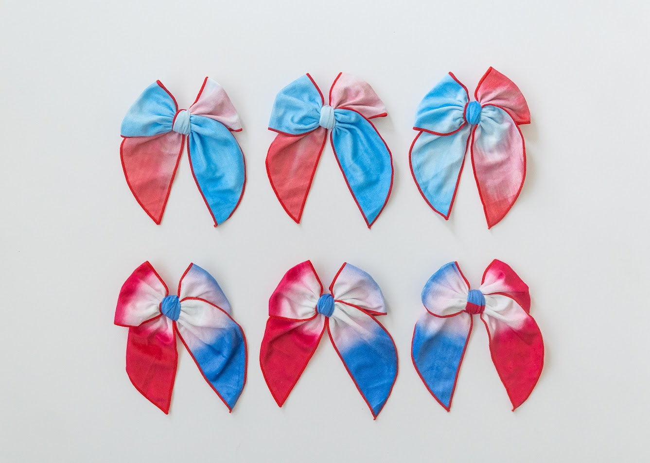 Tie Dye Hair Bow - American Flair