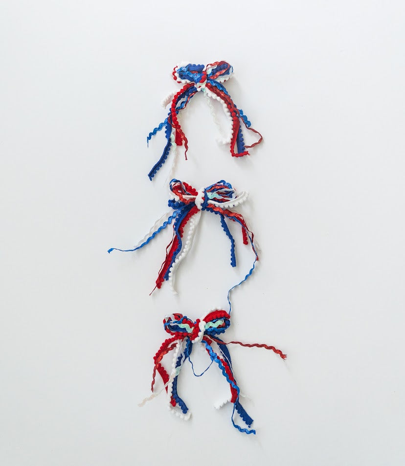 Textured Hair Bow - Let Freedom Ring
