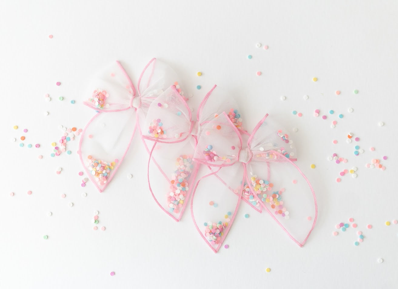 Mesh Shaker Bow - Confetti Pop