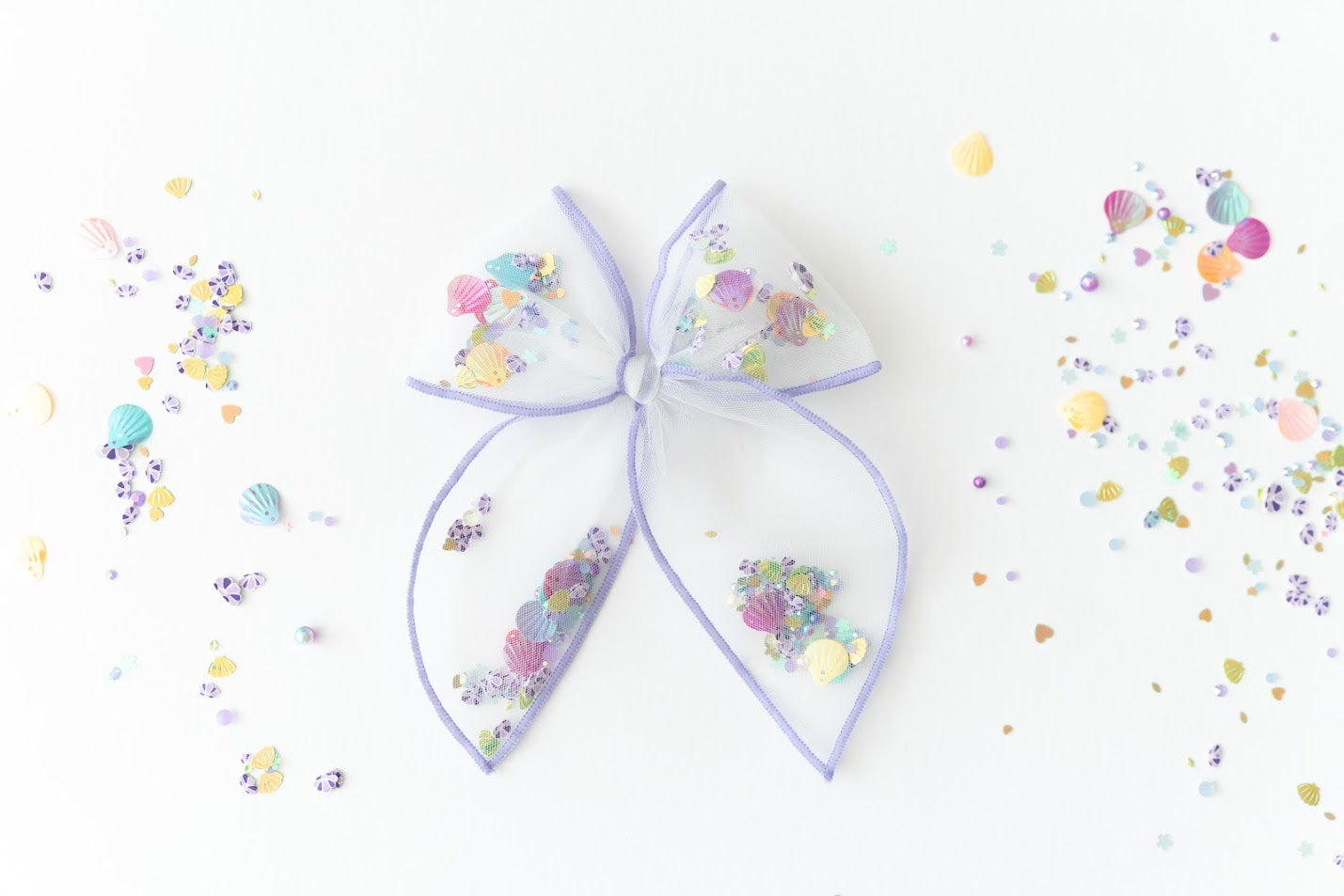 Mesh Shaker Bow - Seashell Shine
