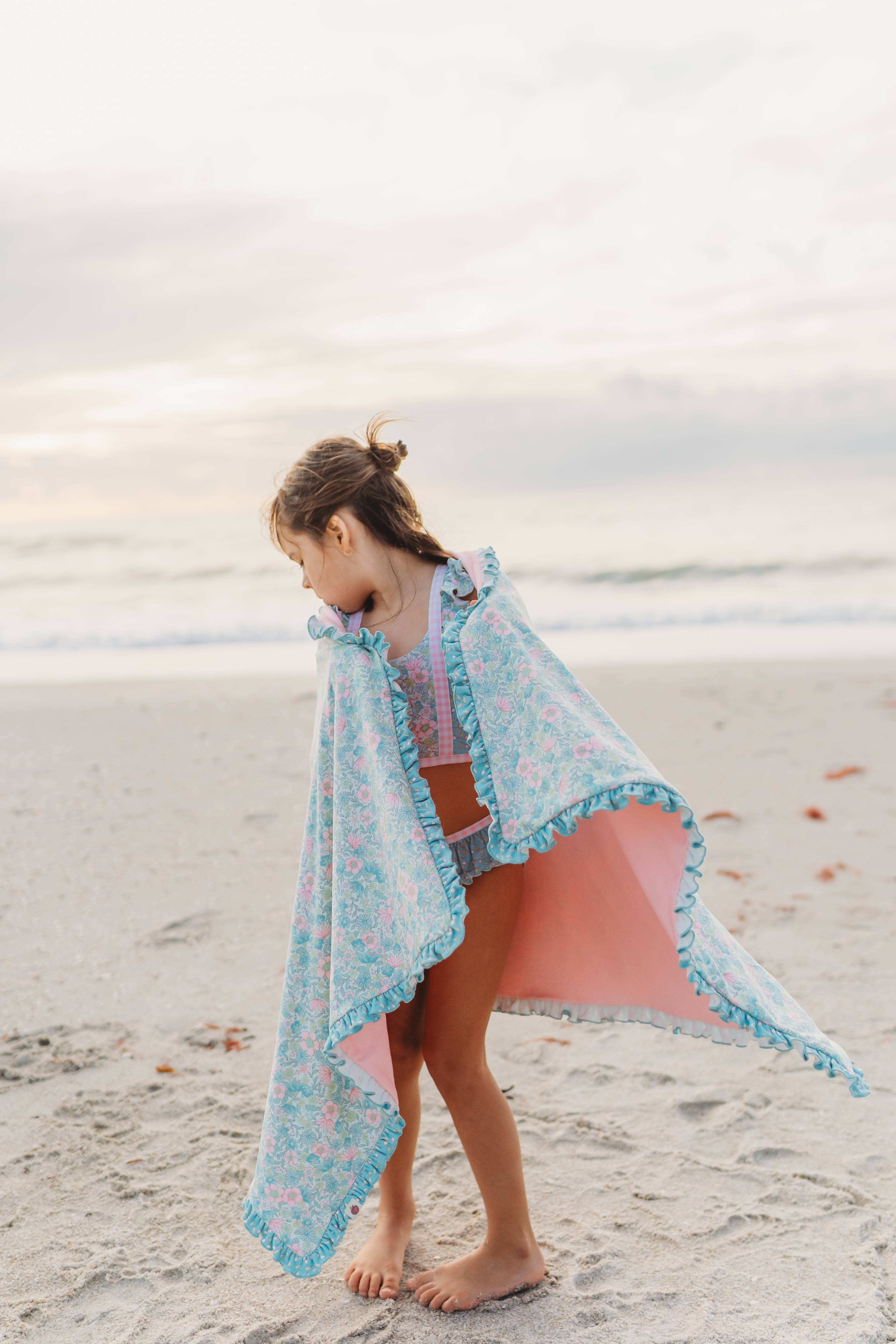 Ruffle Swim Towel - Rose Water Blossom