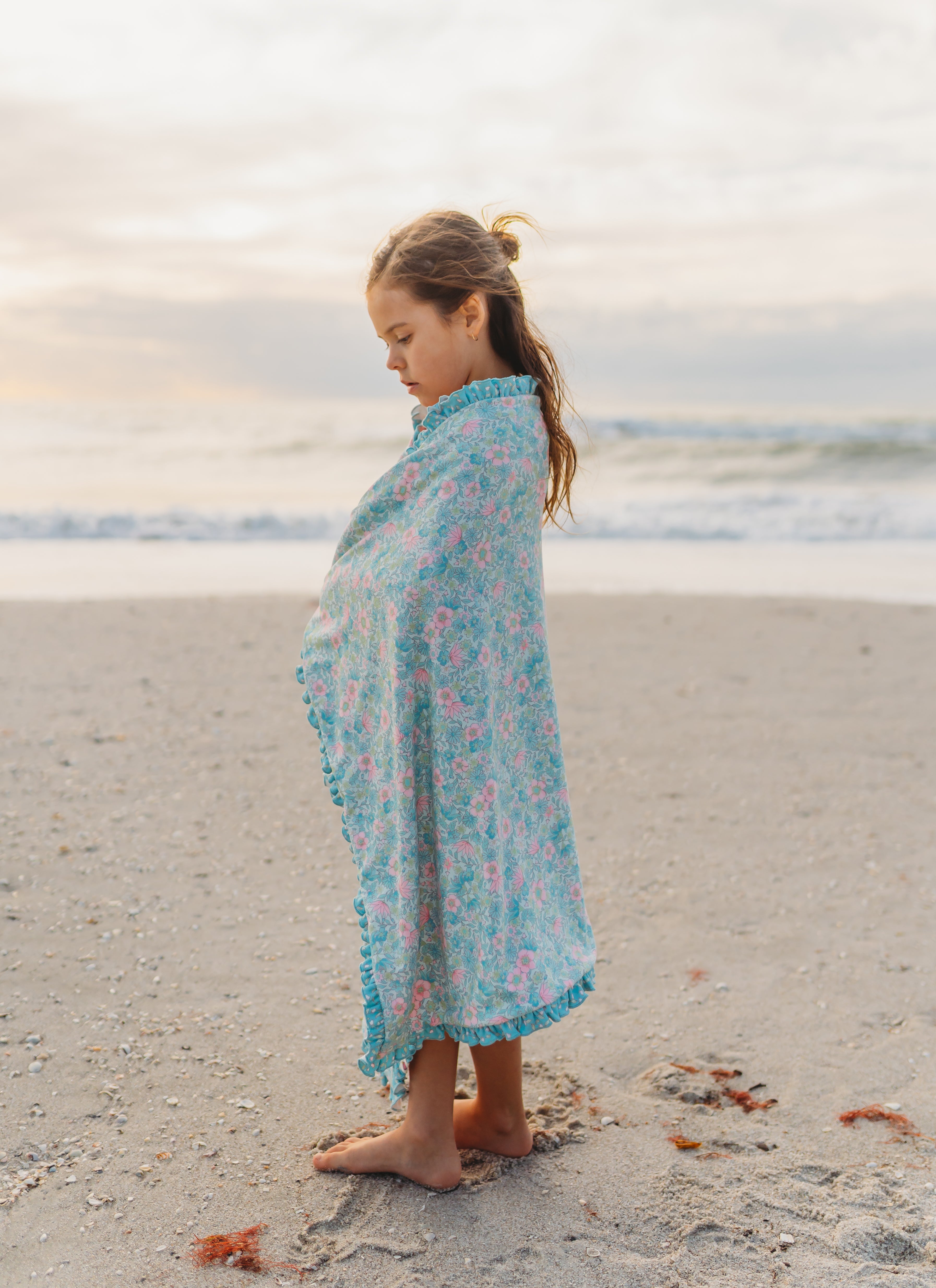 Ruffle Swim Towel - Rose Water Blossom