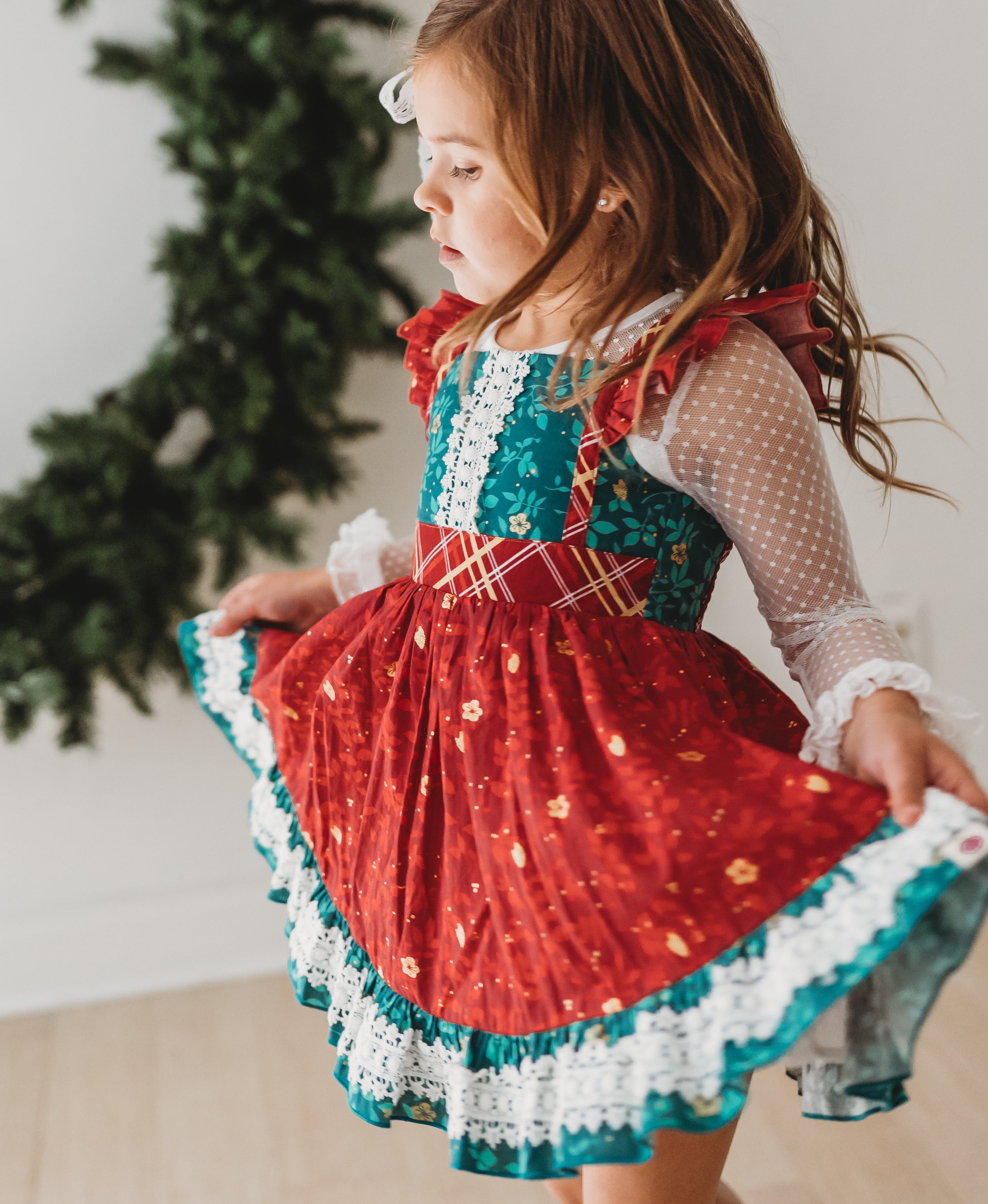 Mesh Lace Ruffle Tee - Simply White