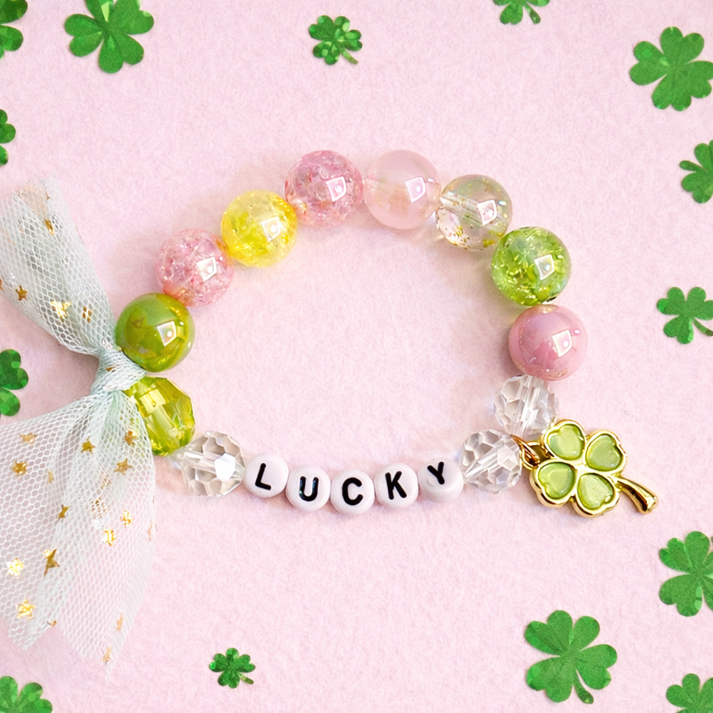 Beaded Stretch Bracelet - Lucky