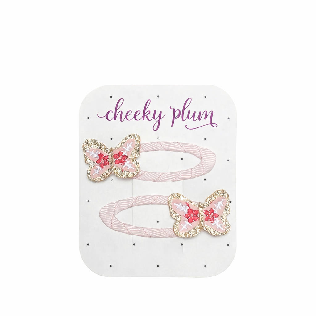 Golden Butterfly Clips