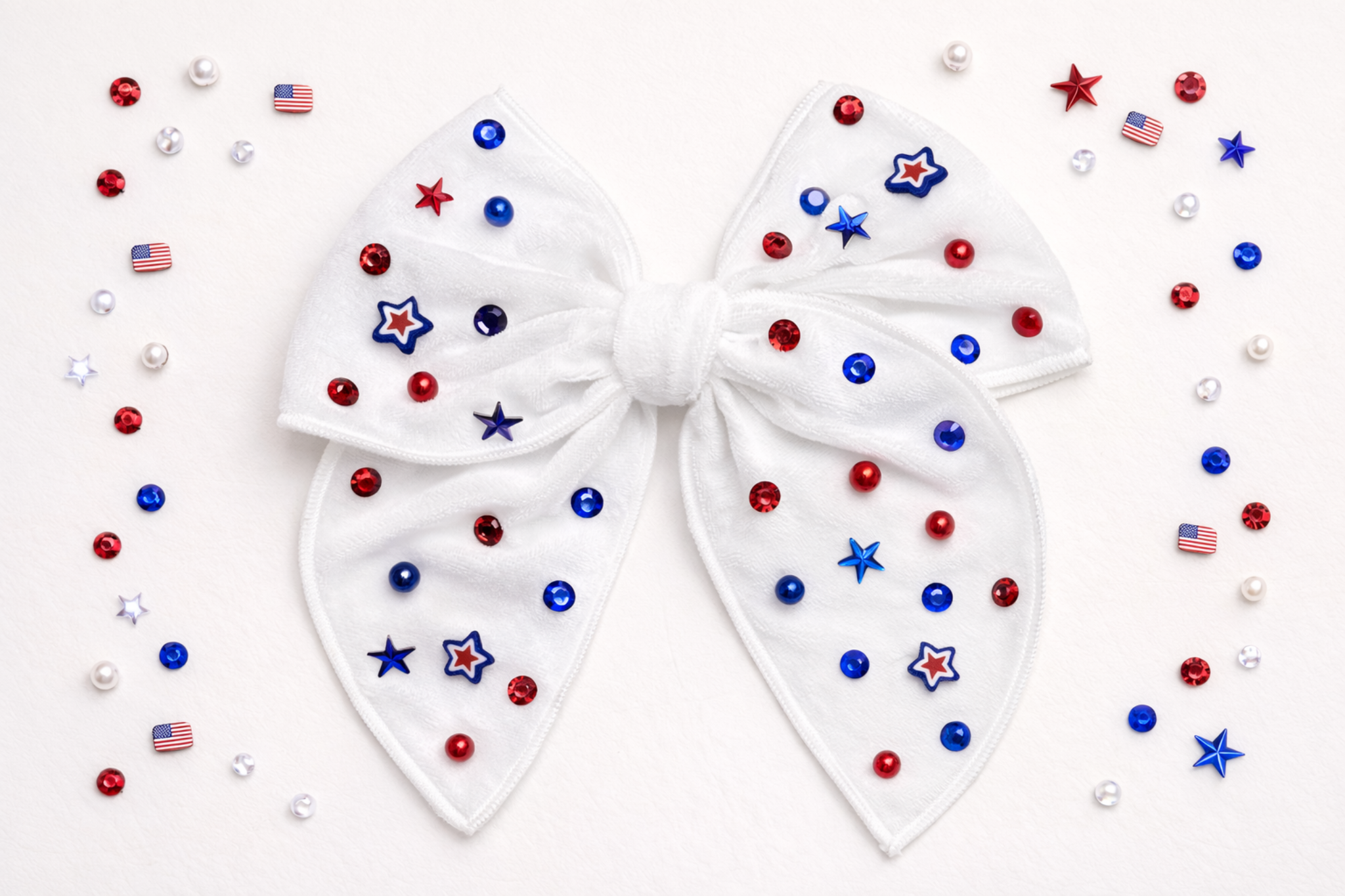 Star Spangled Hair Bow - (Multiple Colors)