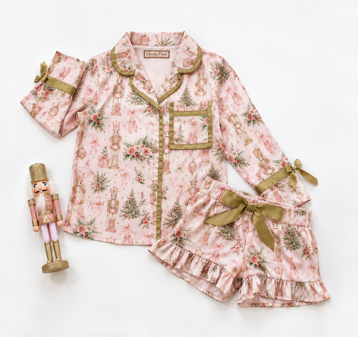 Satin Loungewear Set - Nutcracker Bloom (Pre-Order ships early November)