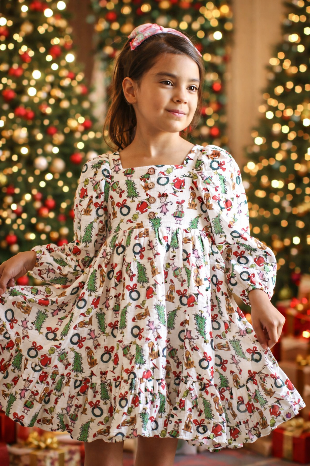 Puff Sleeve Gauze Dress