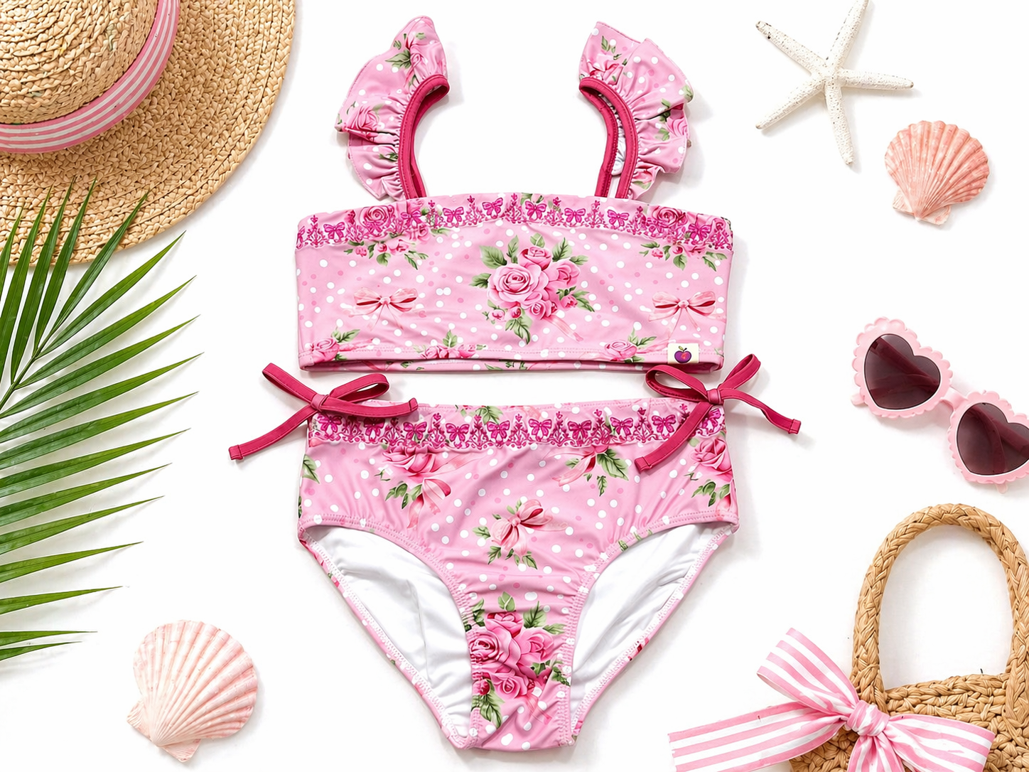 Hazel Embroidered Swimsuit - Shabby Rose (Pre-Order)