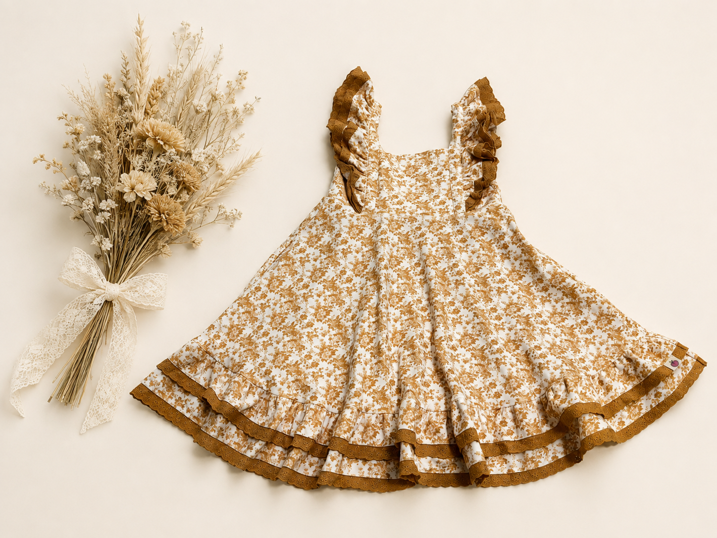 Drew Knit Dress - Butterscotch Bloom (Pre-Order)