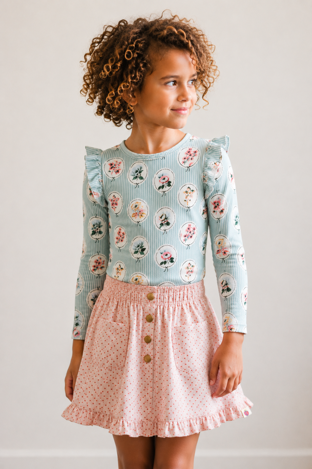 Ribbed Top - Tea Garden (Pre-Order)
