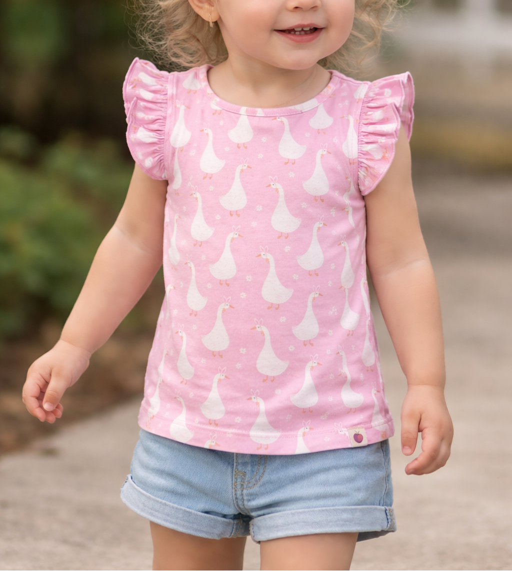 Ribbed Ruffle Top - Gooseberry Lane