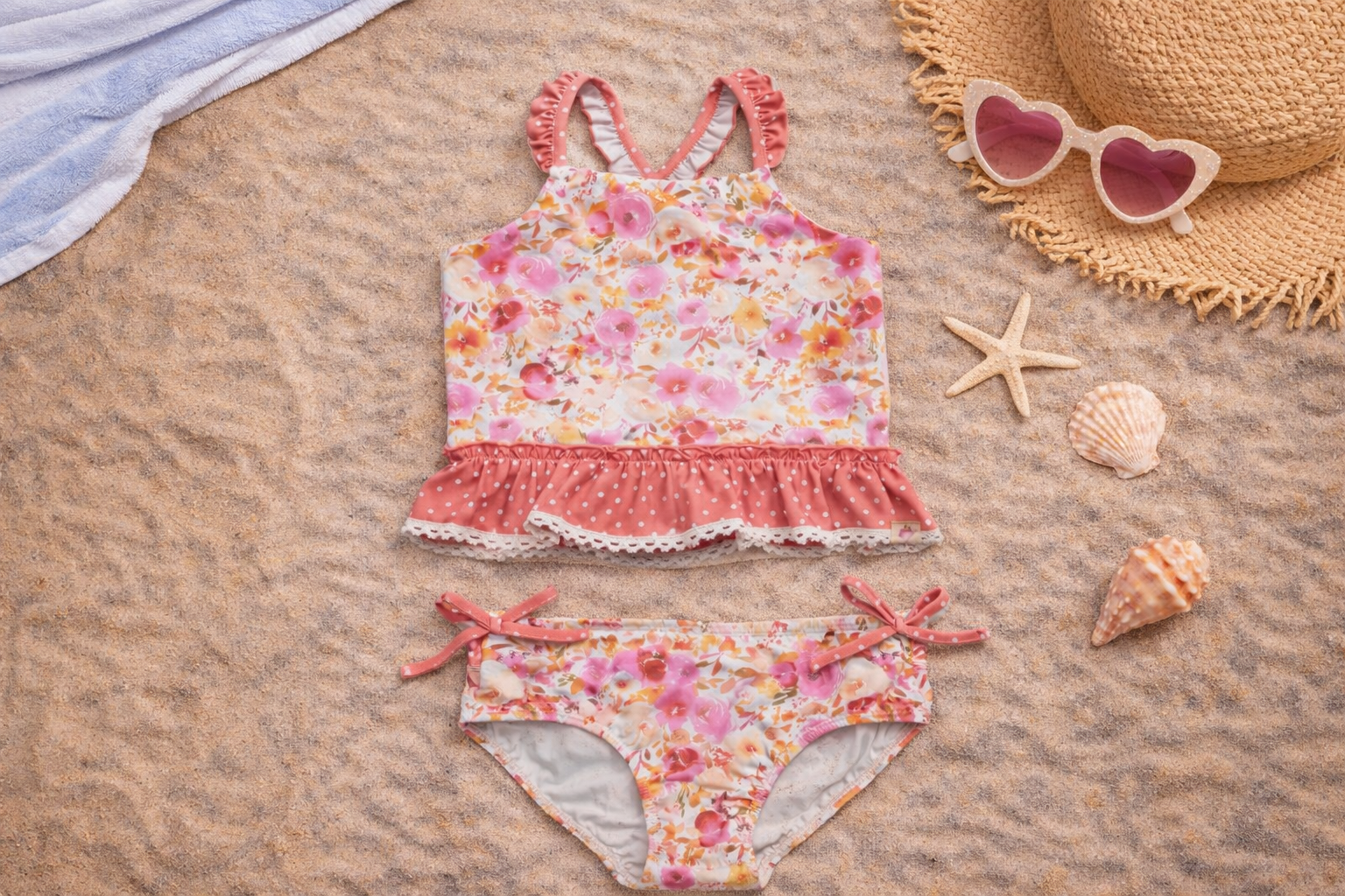 Selah Tankini Swimsuit - Pink Posy Parade (Pre-Order)