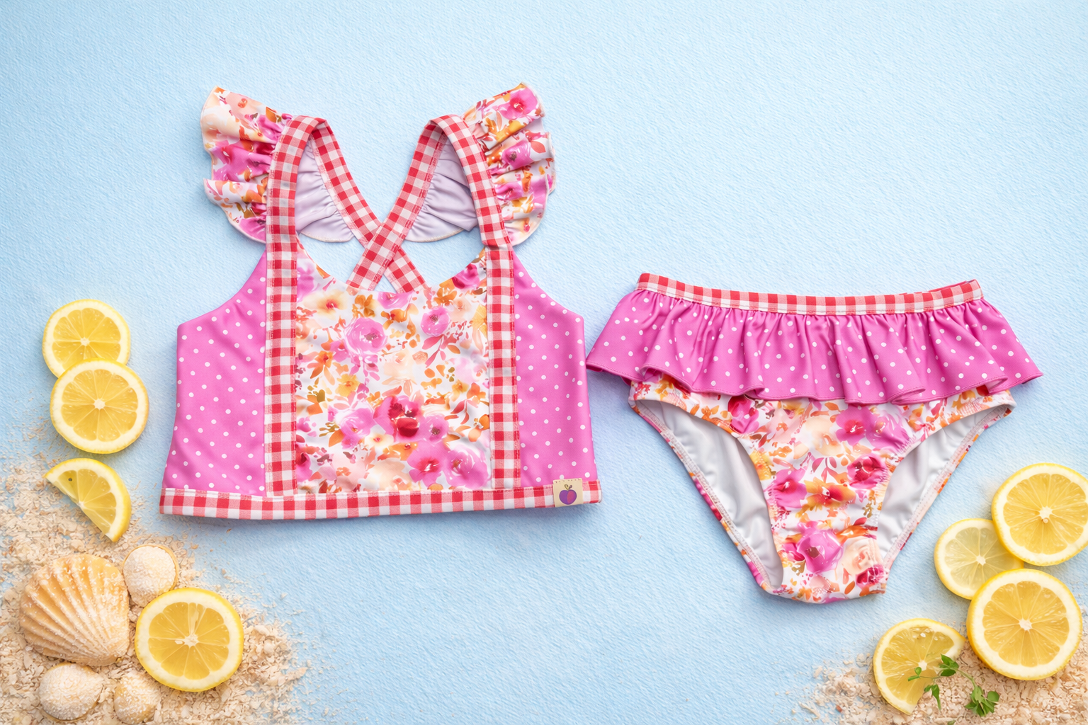 Nora Swimsuit - Pink Posy Parade