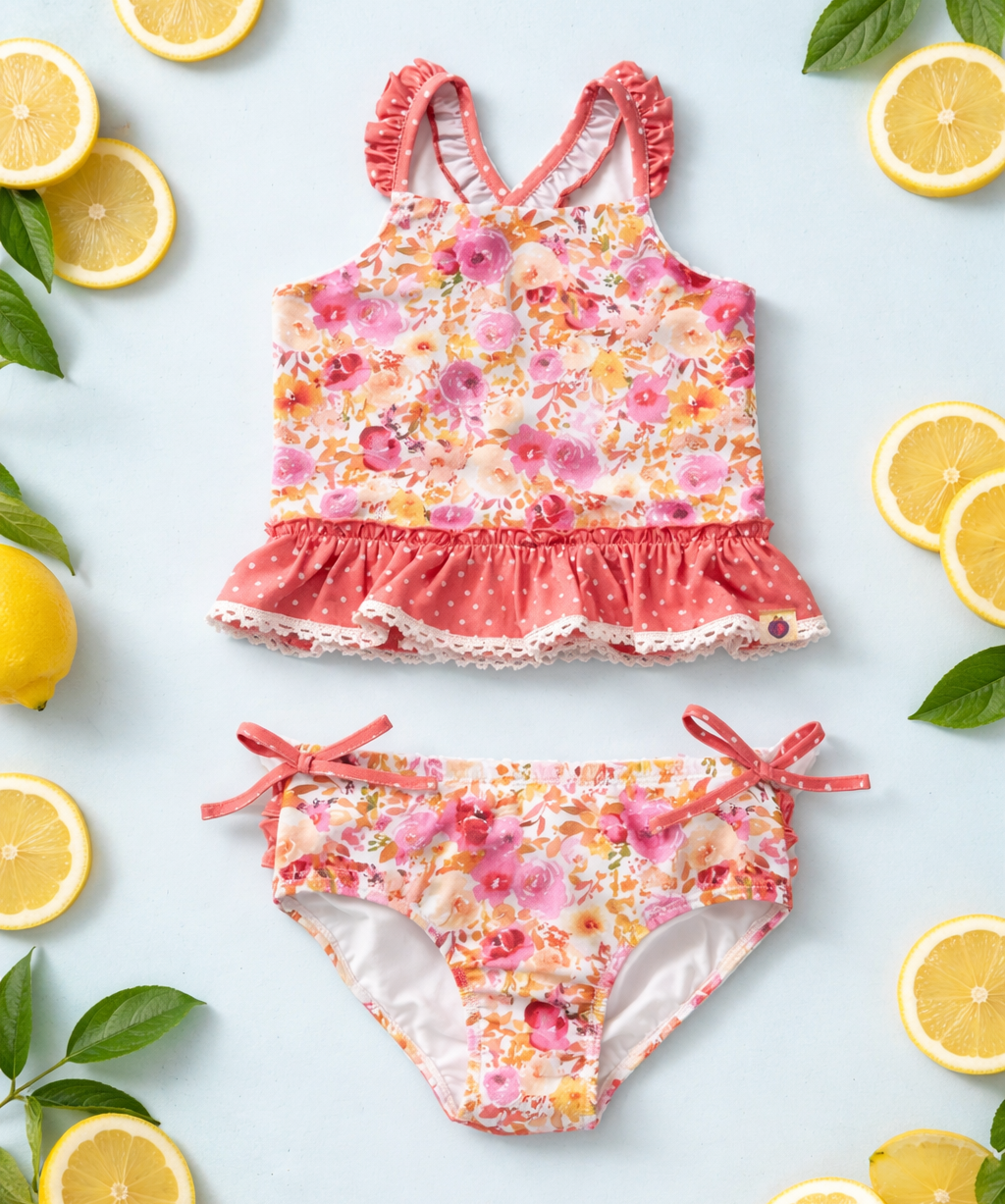 Selah Tankini Swimsuit - Pink Posy Parade (Pre-Order)