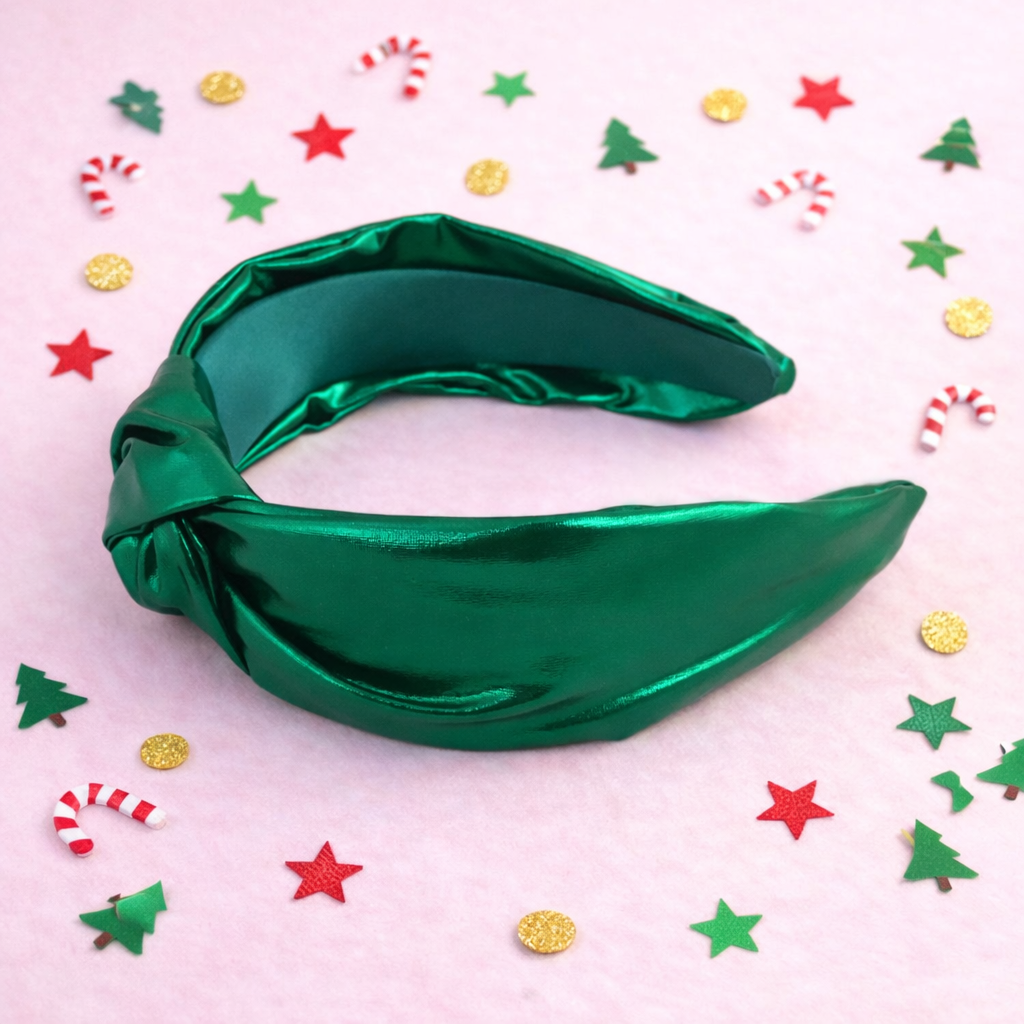 Knot Headband - Metallic GreenĀ