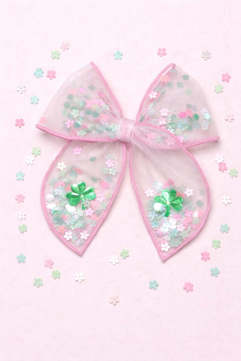 Mesh Shaker Bow - Sweet Shamrock