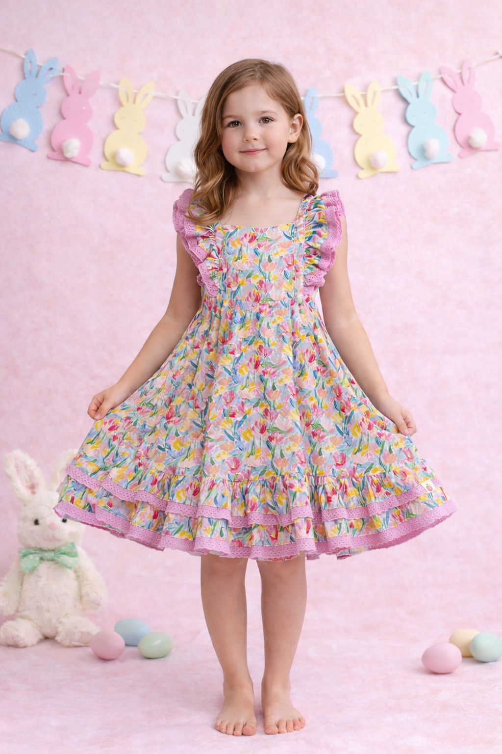Drew Knit Dress - Tulip Twirl (Pre-Order)
