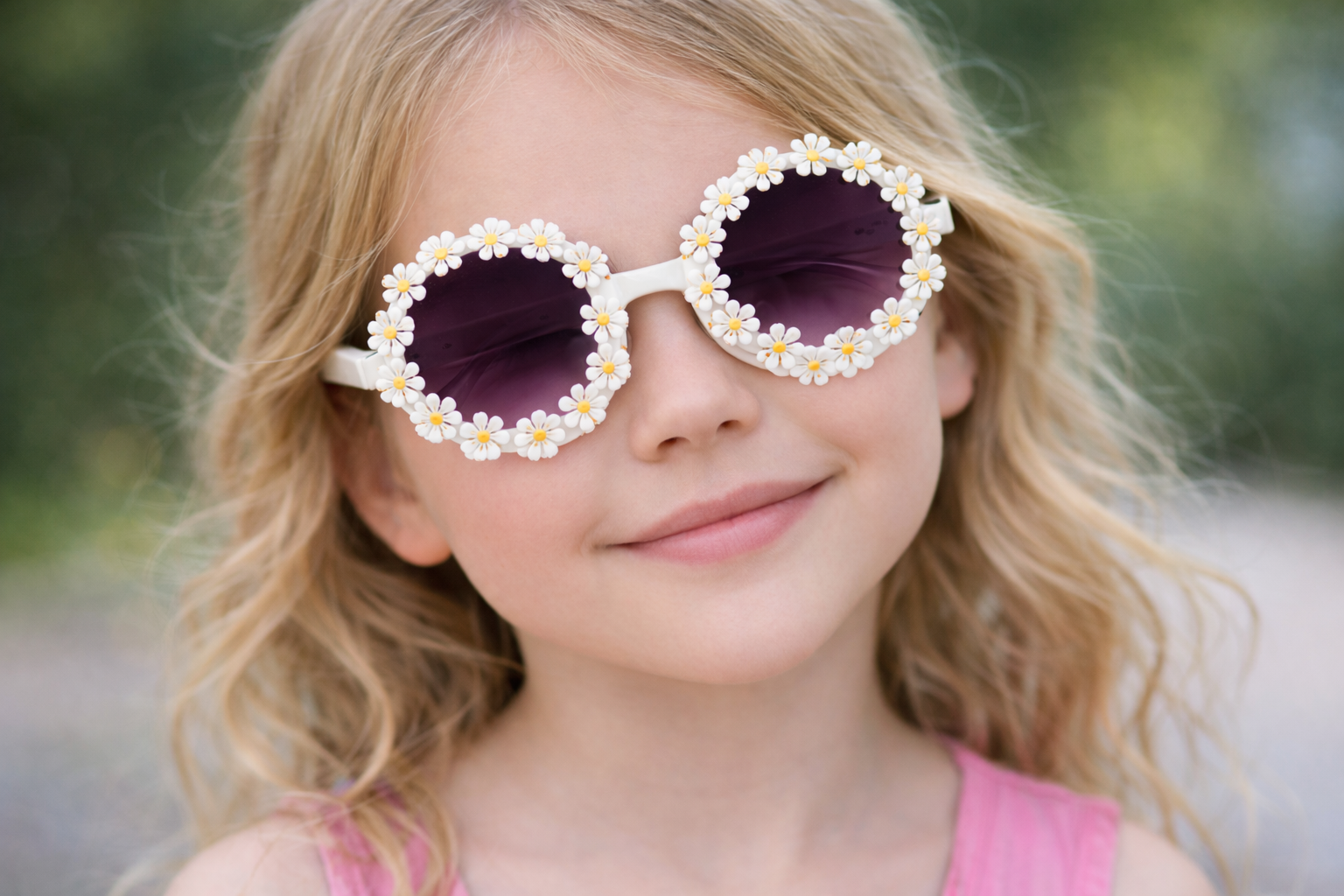 Retro Daisy Sunglasses - White