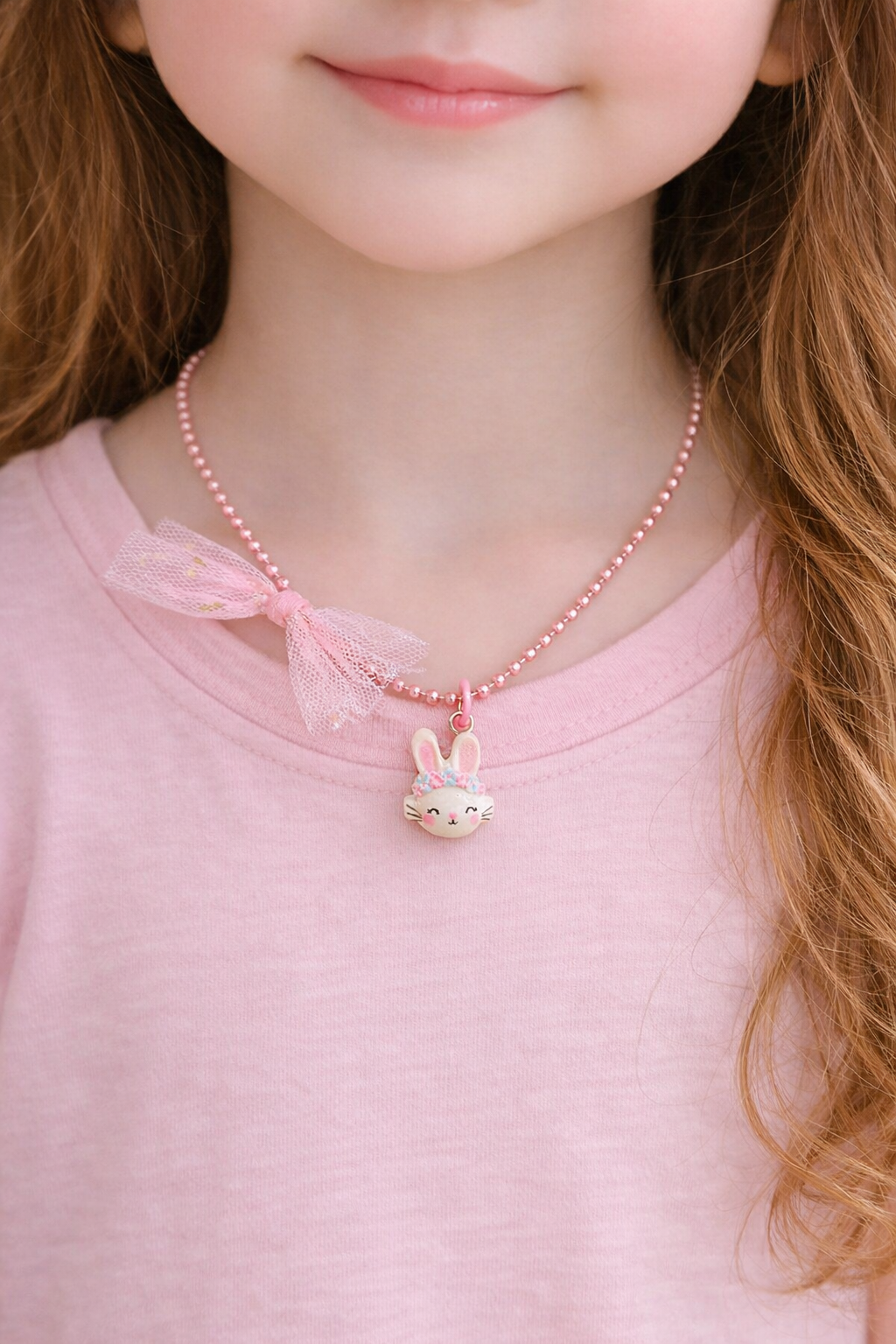 Blushing Bunny Charm Necklace