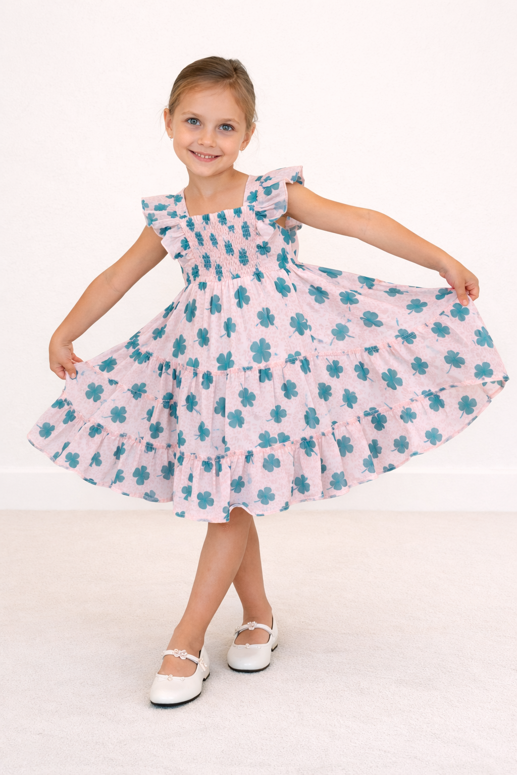 Brielle Shimmer Dress - Lucky Leopard