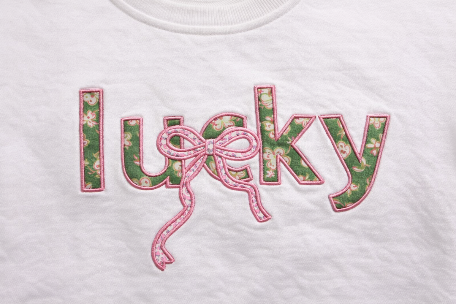 Sweater - Lucky Charm Bow Applique