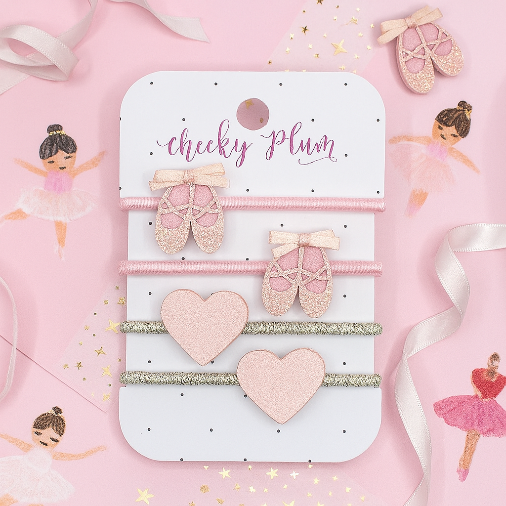 Ballet Shoes Ponytail Holders