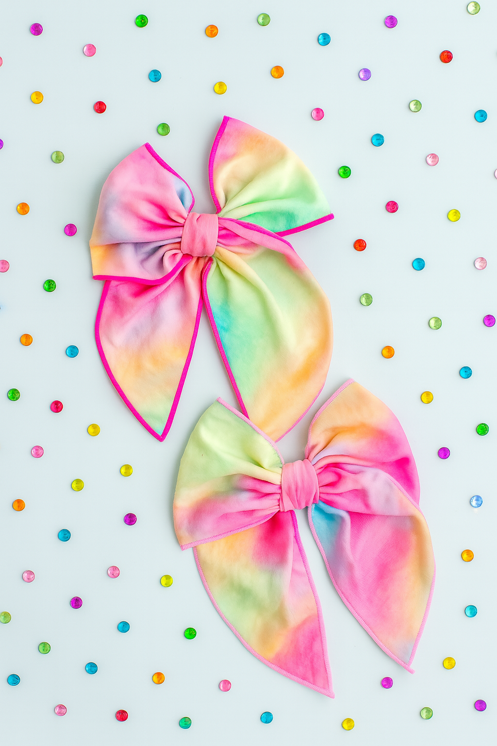 Tie Dye Hair Bow - Brighten Up