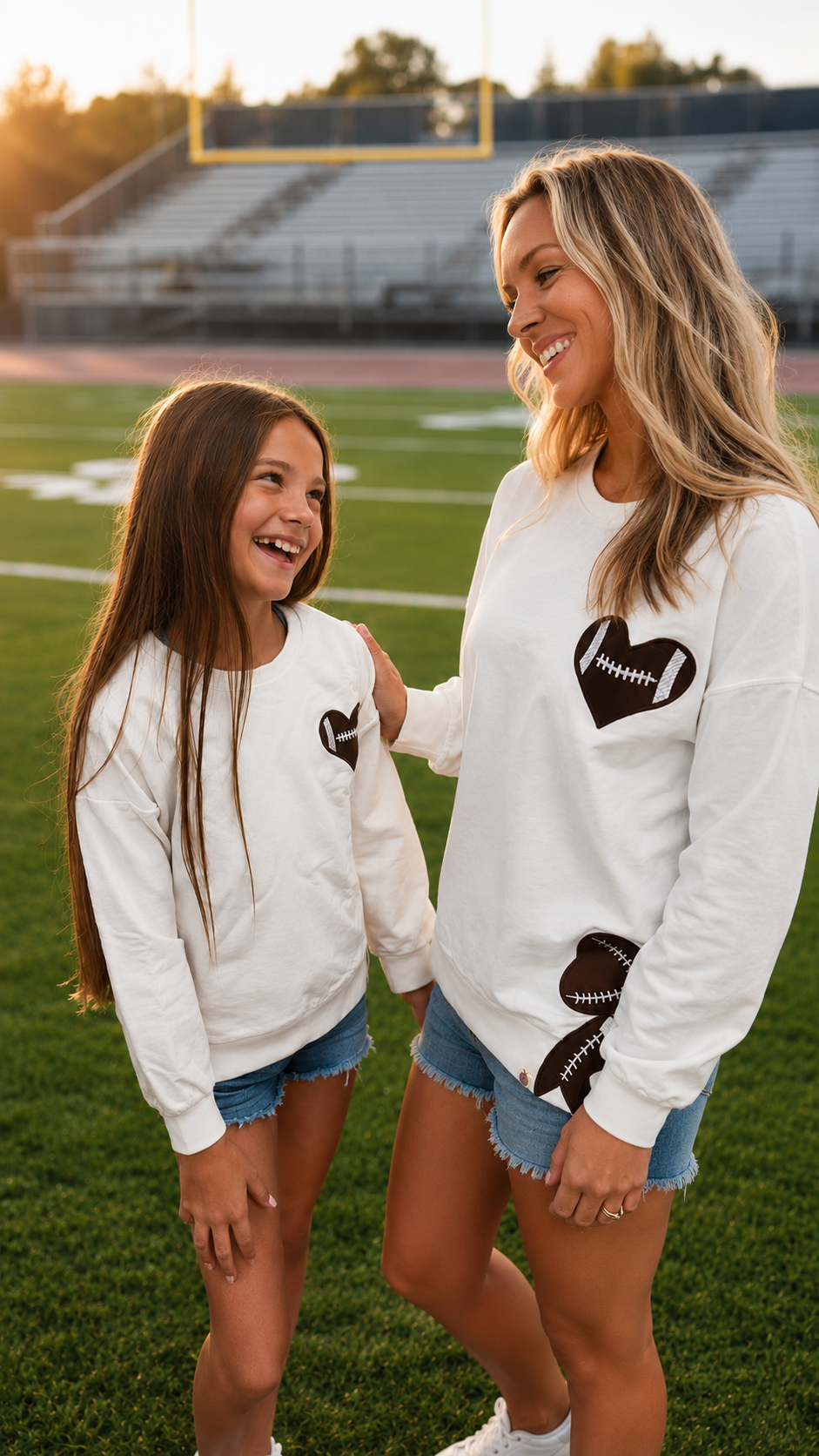 Women's Applique Cut Out Sweater - Varsity Sweetheart