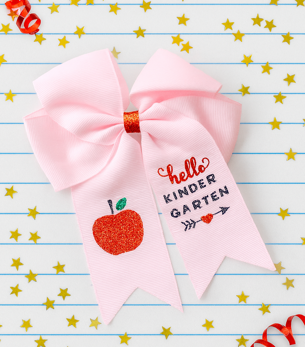Hello Kindergarten Hair Bow