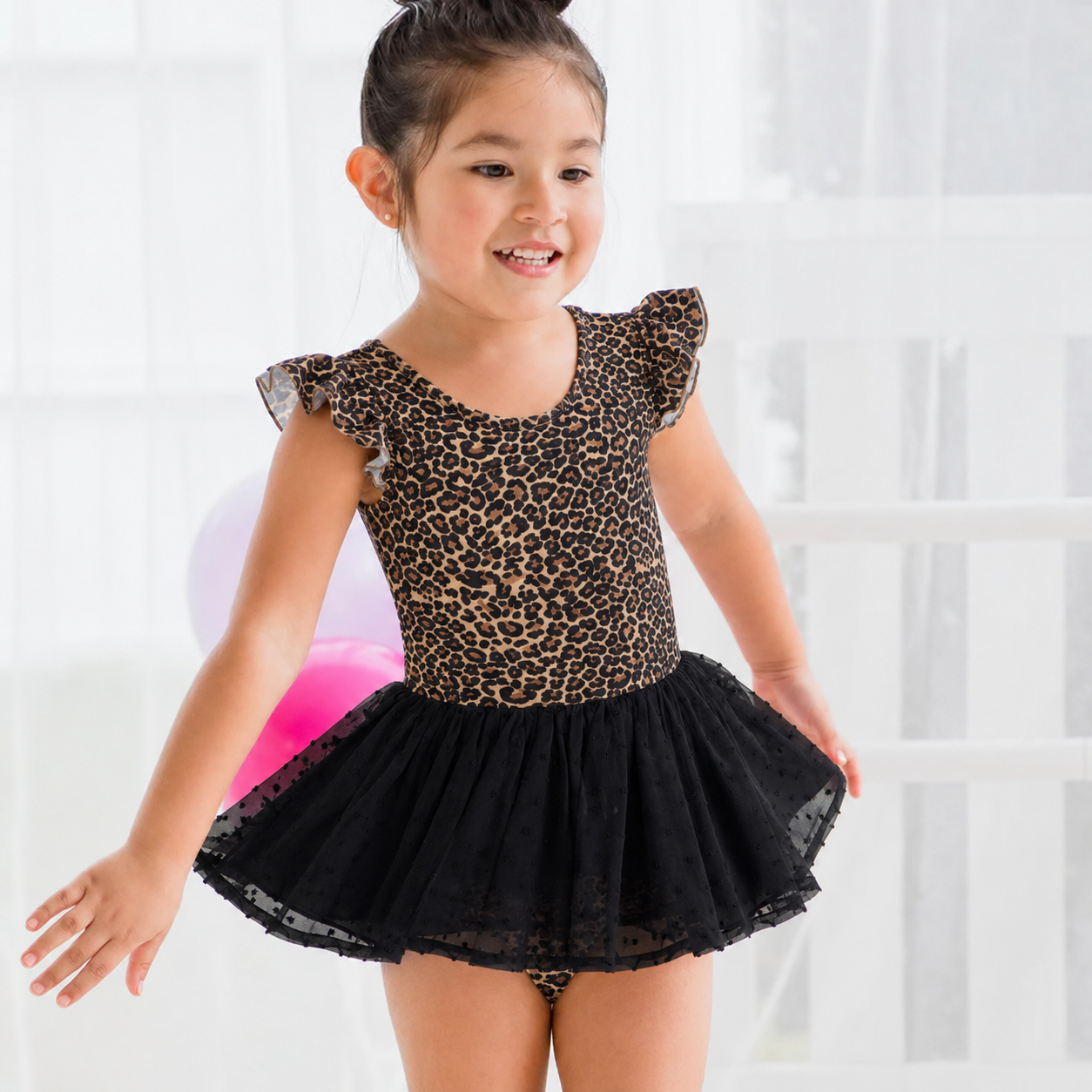 Farrah Clipdot Leotard - Wild Rosette