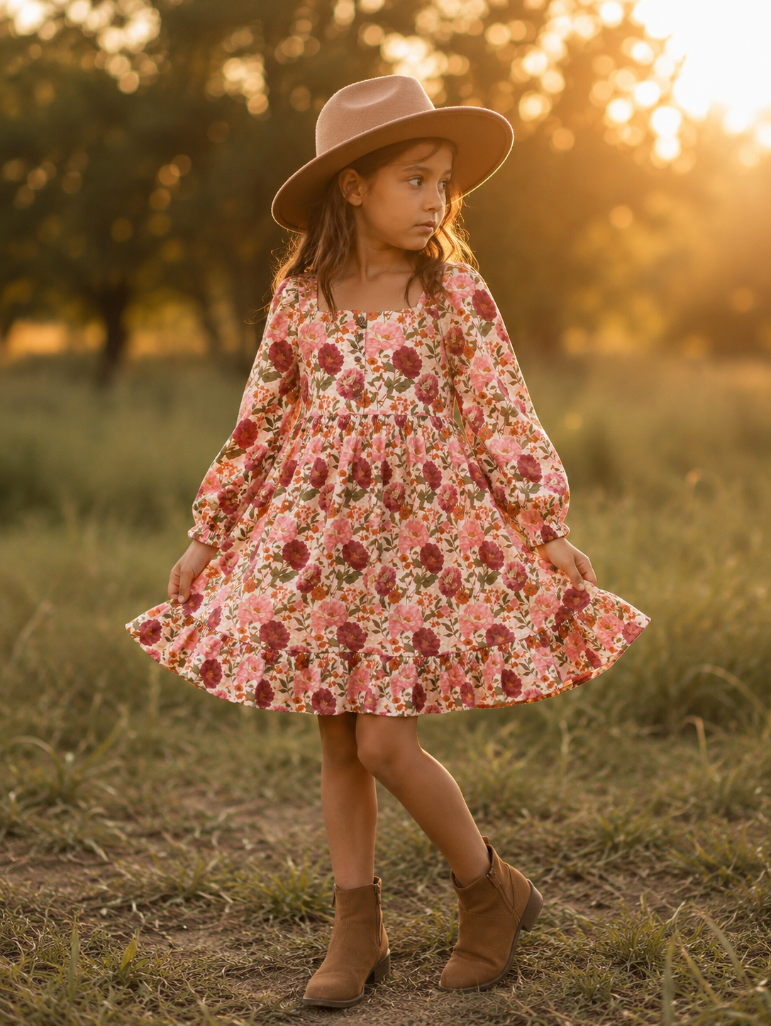 Puff Sleeve Gauze Dress - Blushwood (Pre-Order)