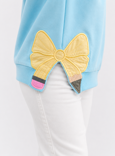 Women's Applique Sweater - Pencil Pop