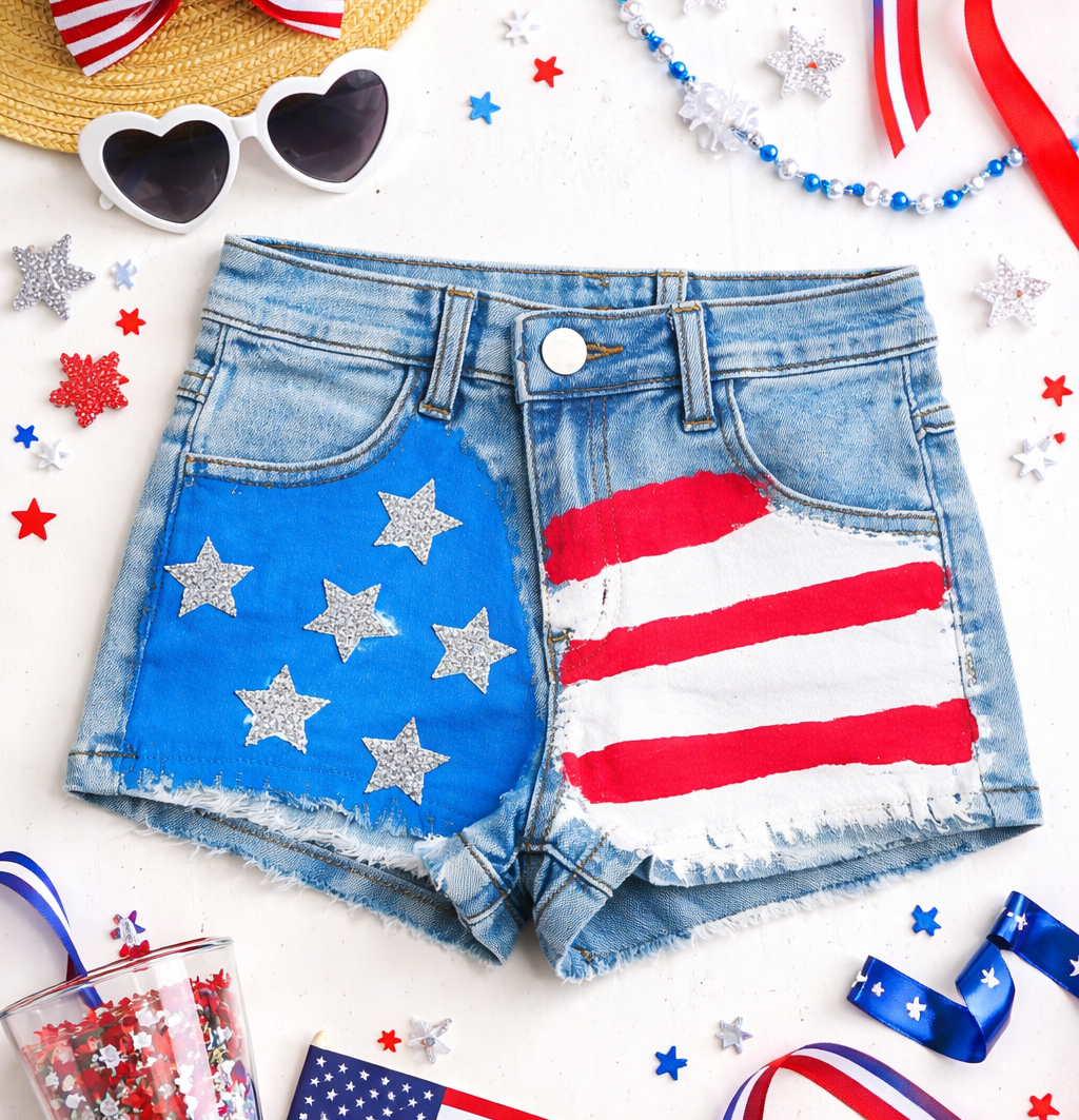 Denim Shorts - Stars & Stripes