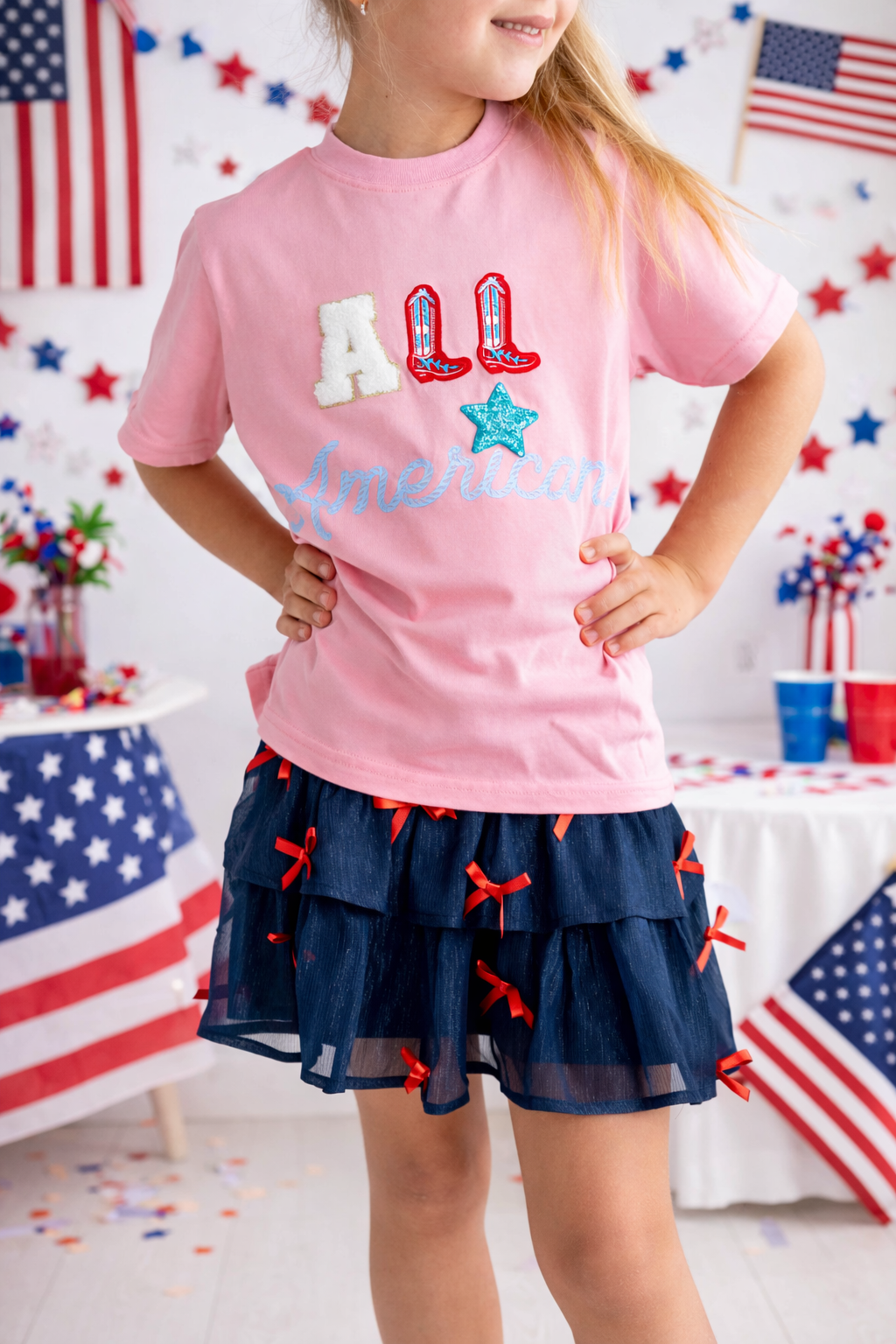 Graphic Applique Tee - All American