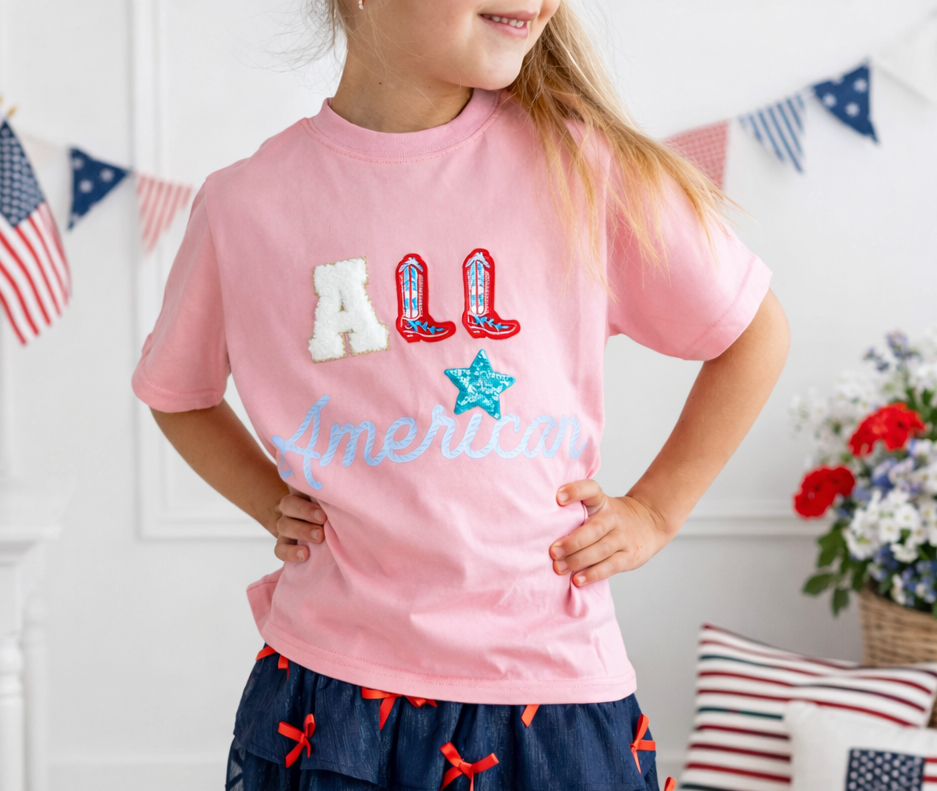 Graphic Applique Tee - All American