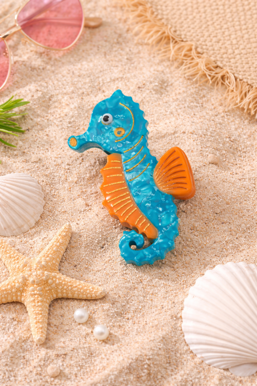 Hair Claw Clip - Seahorse