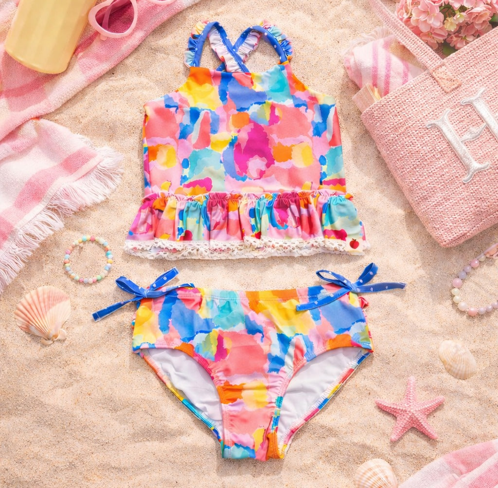 Selah Tankini Swimsuit - Rainbow Sherbet Splash (Pre-Order)