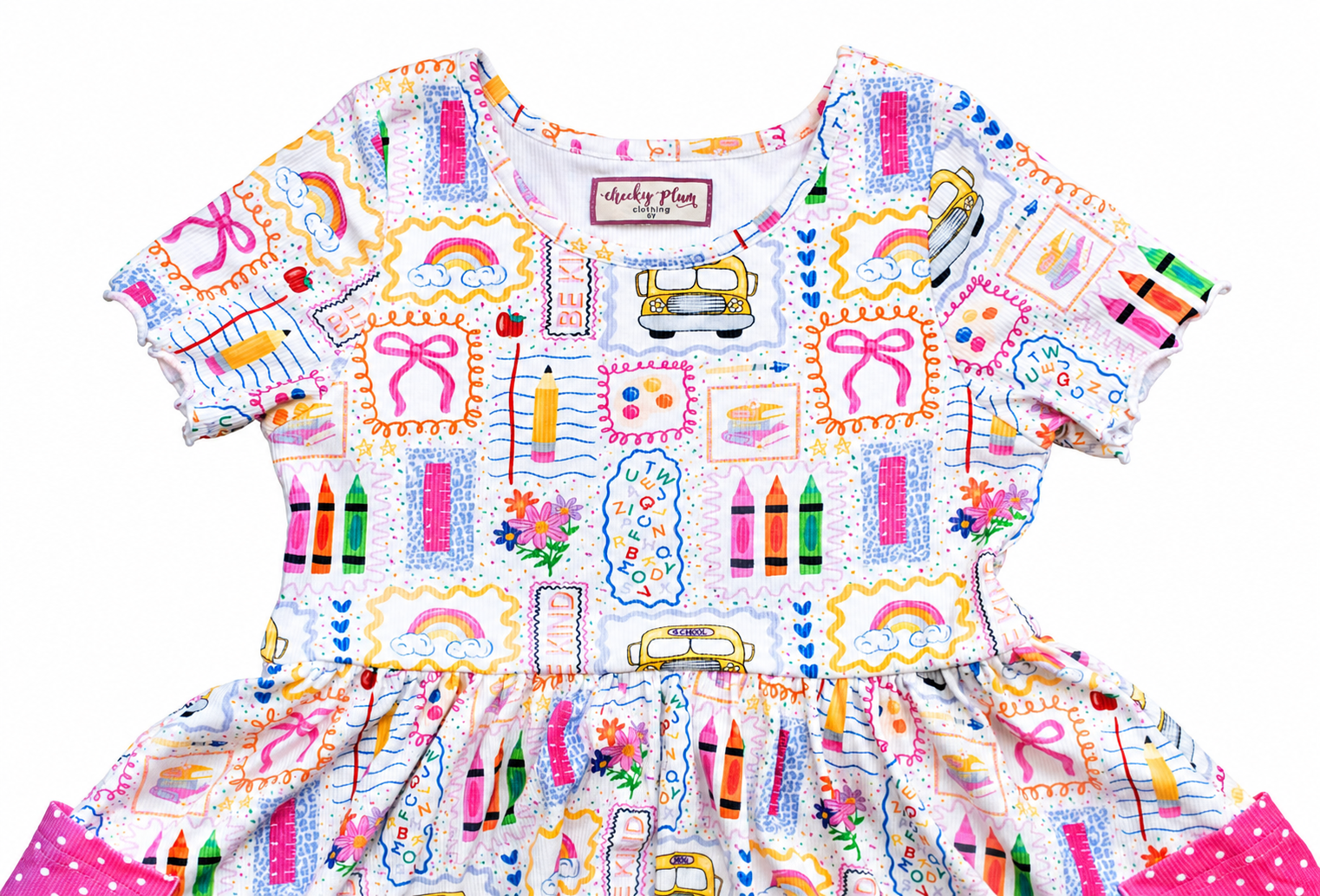 Penelope Ribbed Dress - Schoolyard Charm (Pre-order)