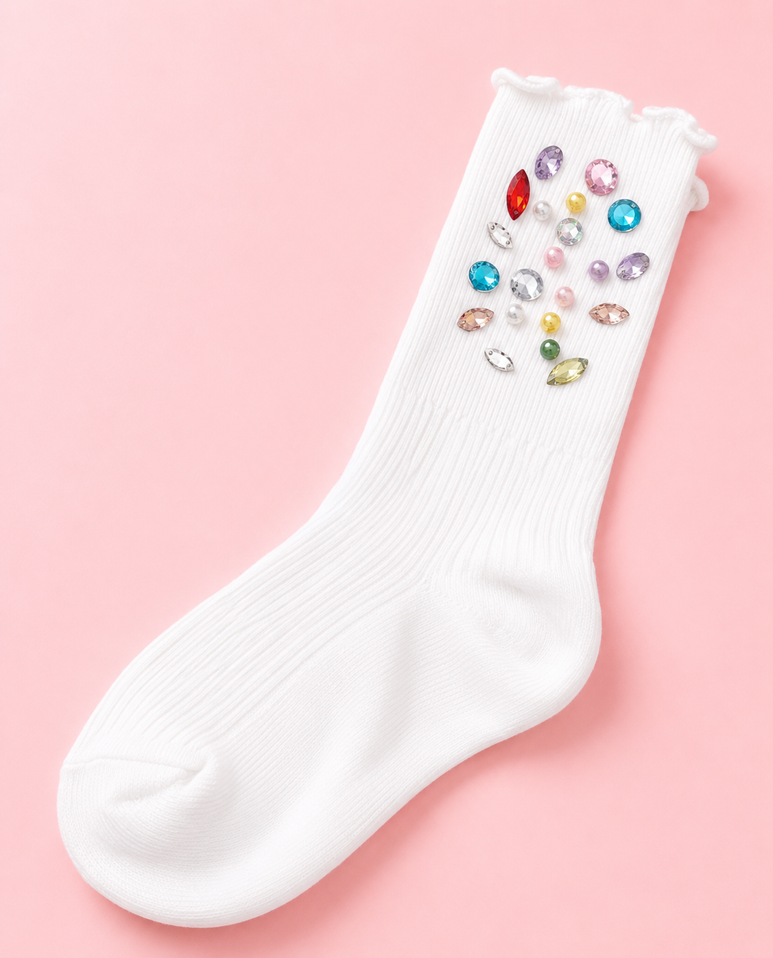 Girls Crew Socks - Gems