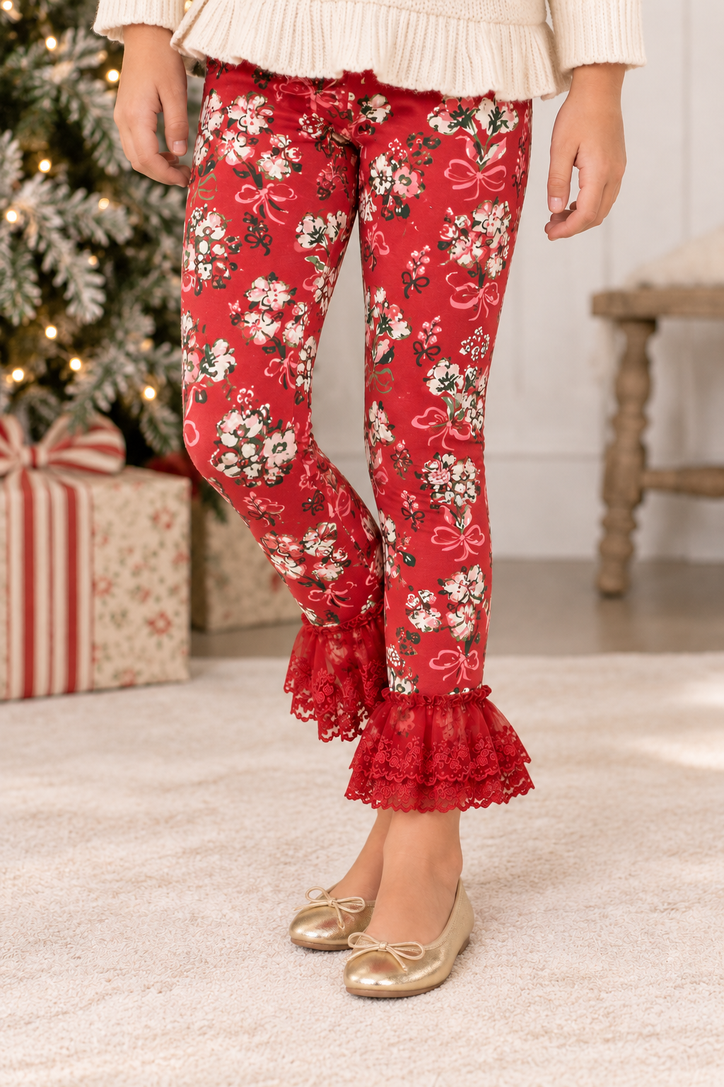 Leggings - Merry Magnolia (Pre-Order ships end of October)
