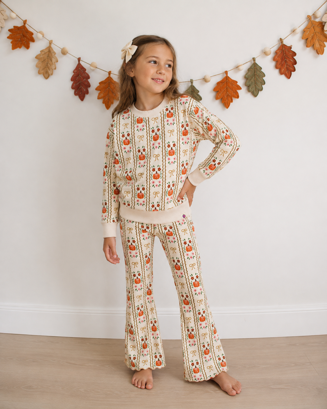 Flare Ribbed Leggings - Pumpkin Cottage (Pre-Order)